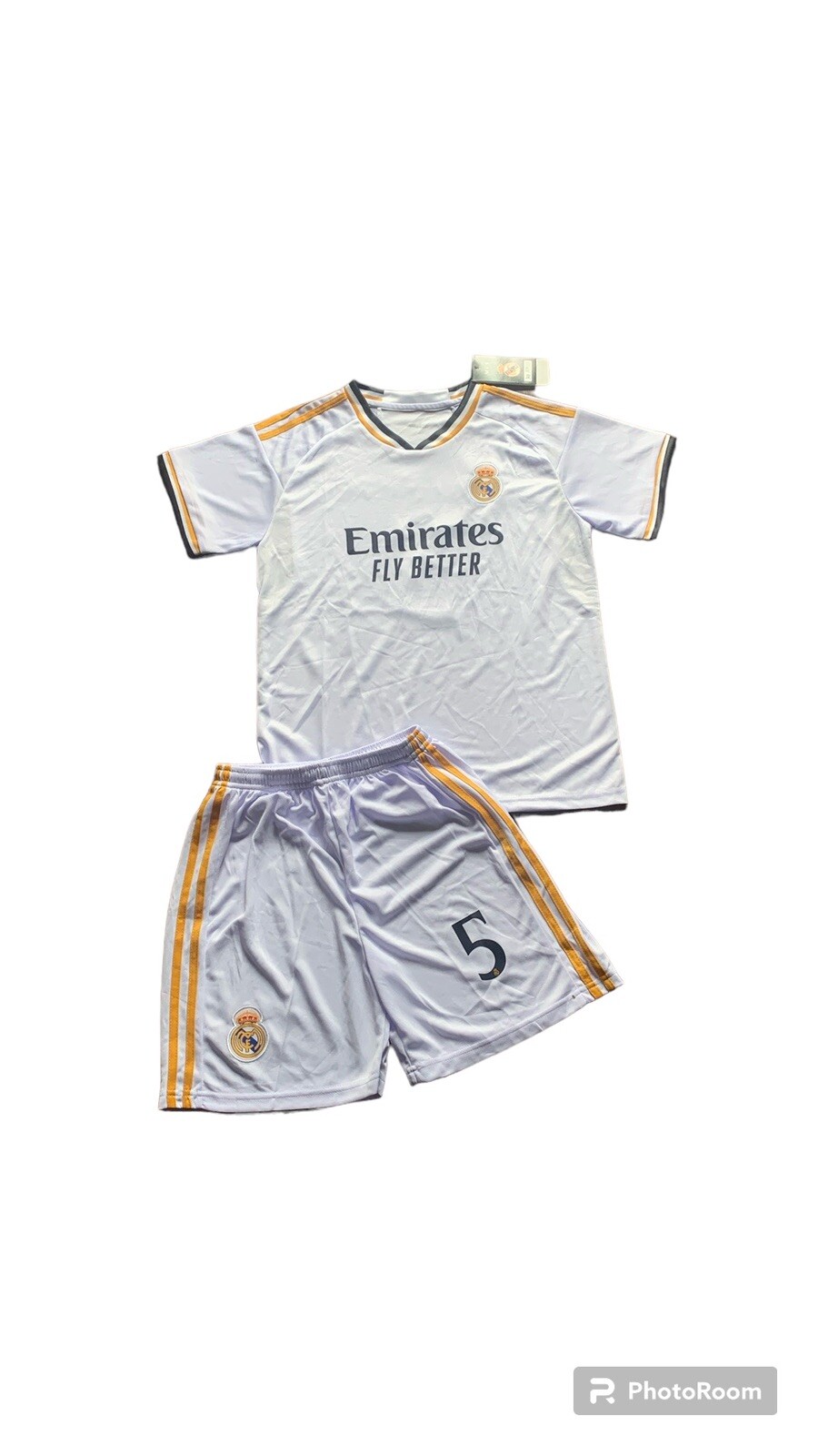 Jude Bellingham Real Madrid Home Jersey, Shorts Youth Kids White Size Medium NWT