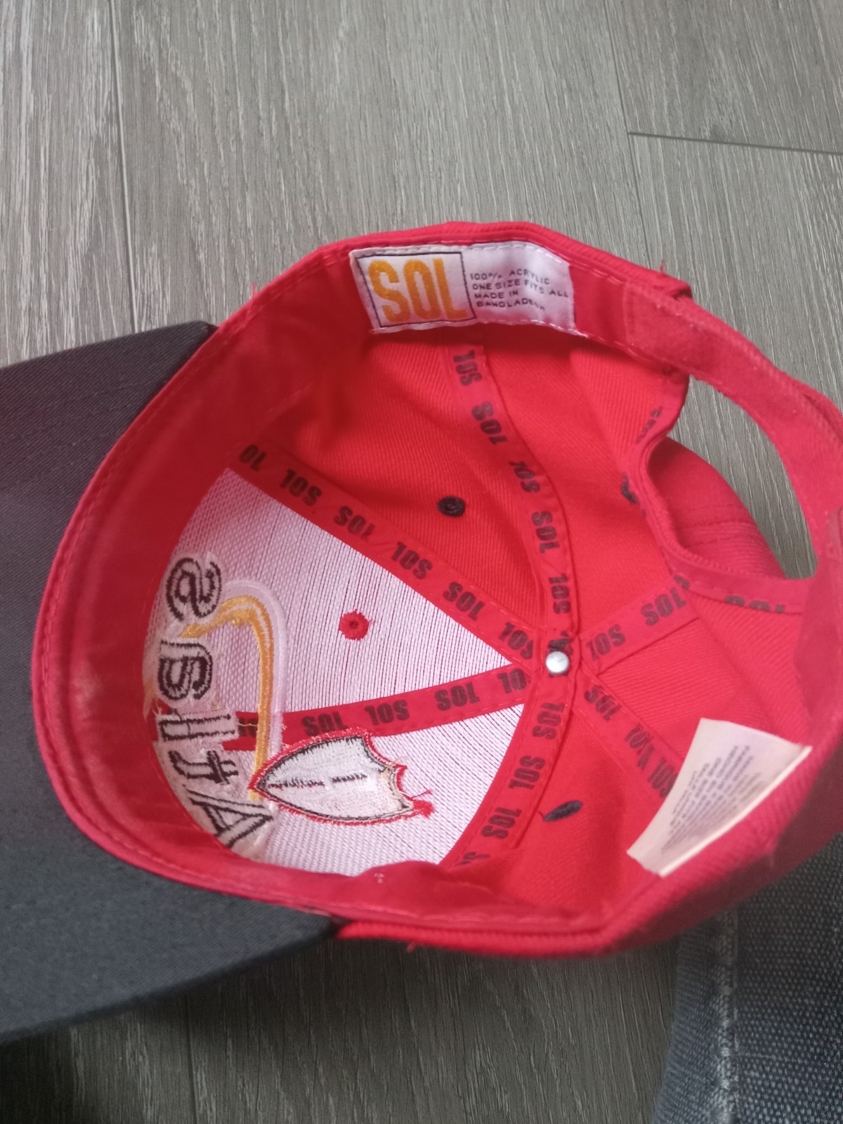 Atlas cap; Mexican League soccer hat; 100% Acrylic; One Size Fits All; Red; Sol