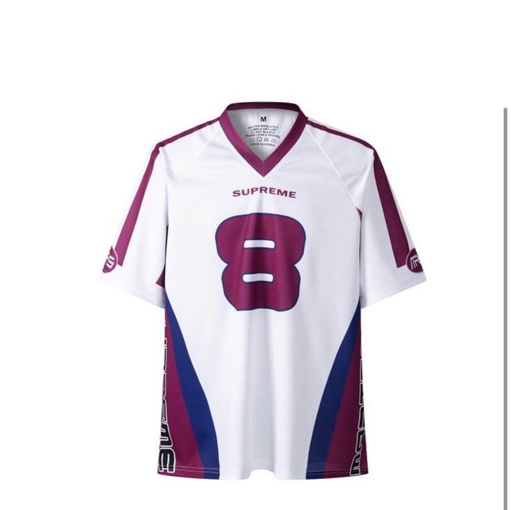 Supreme Jersey – White/Burgundy/Blue Colorway – Size M