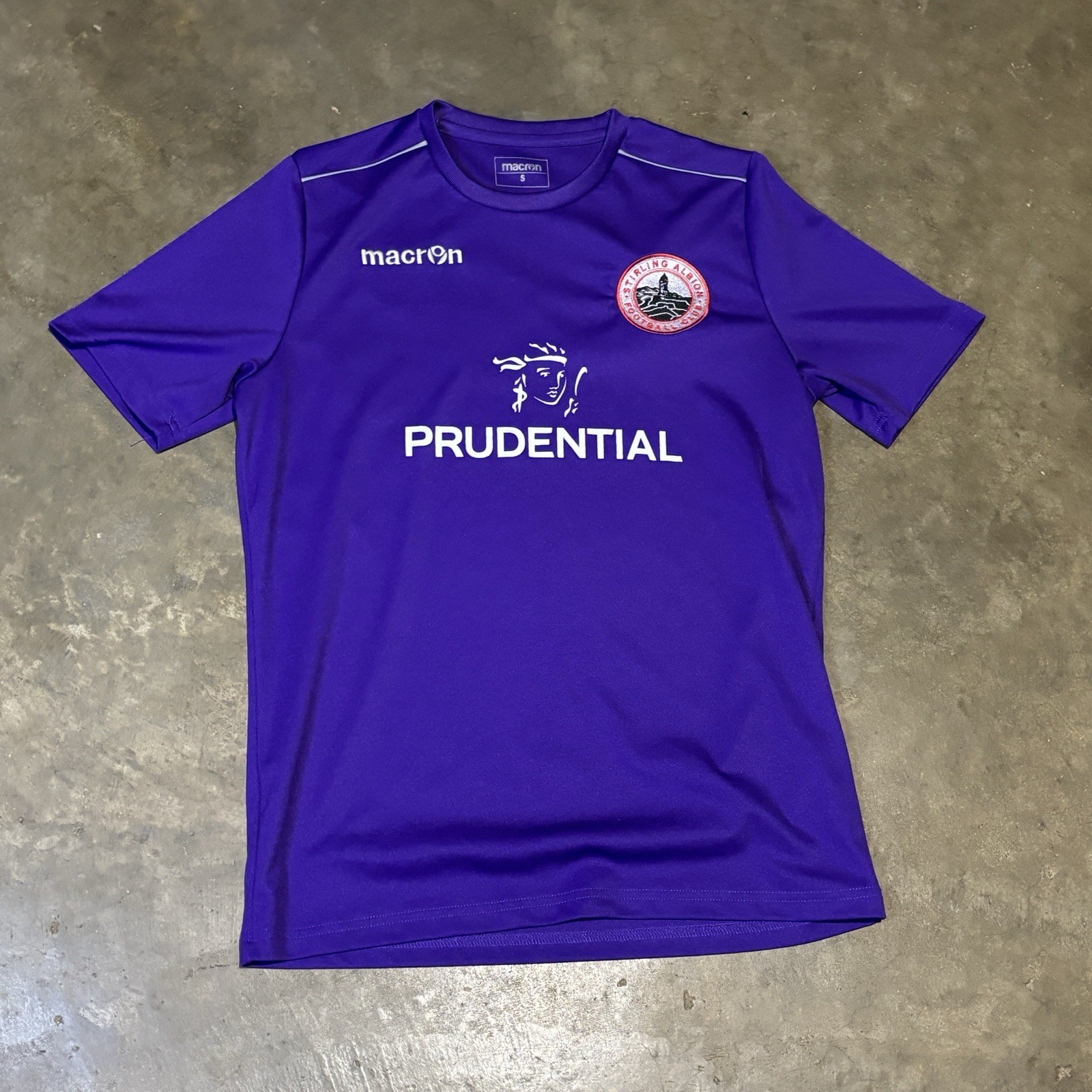 Stirling Albion Scotland Purple Macron Away 20/21 Soccer Jersey Men’s Size S