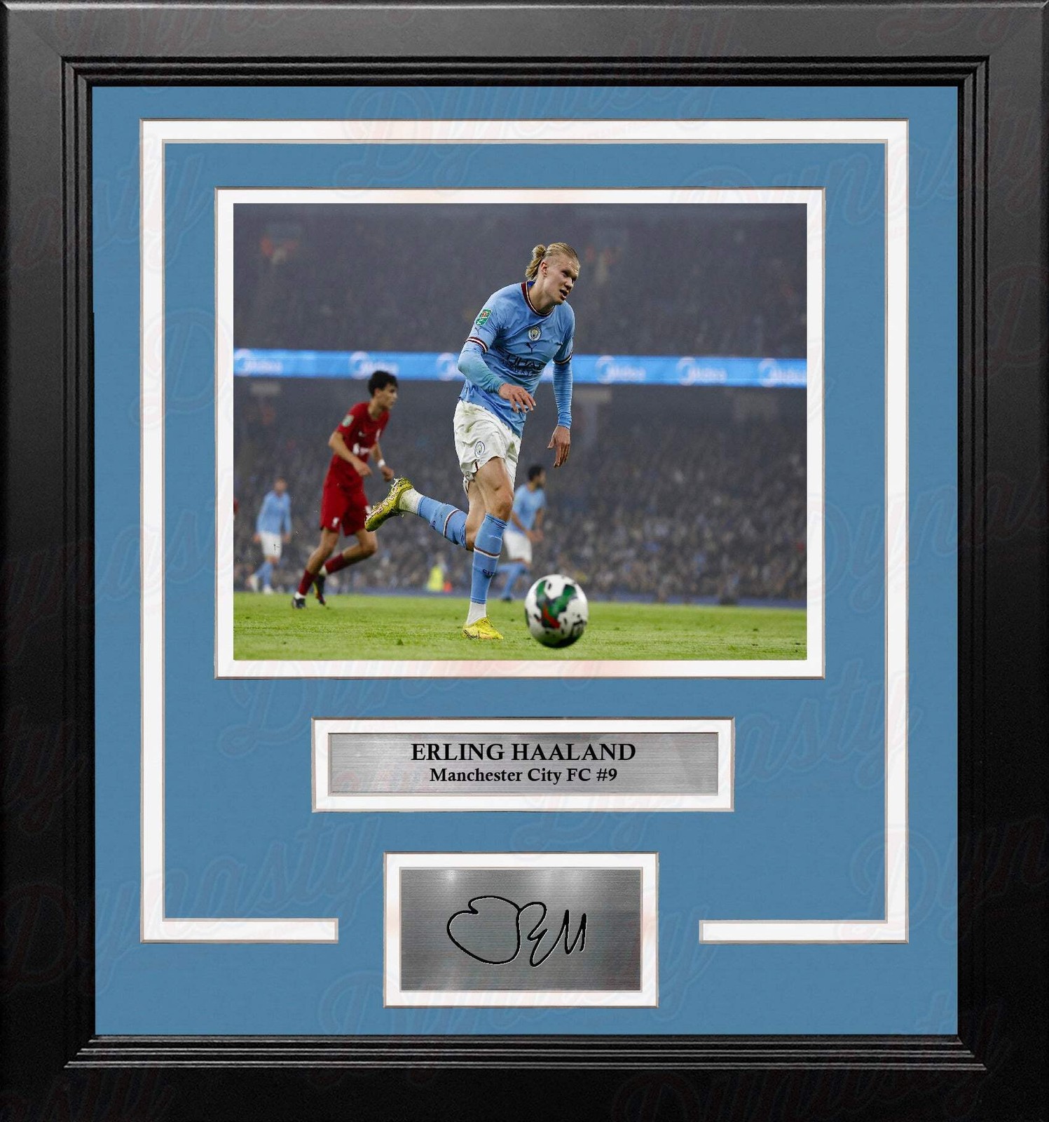 Erling Haaland Manchester City 8×10 Framed Photo with Engraved Autograph