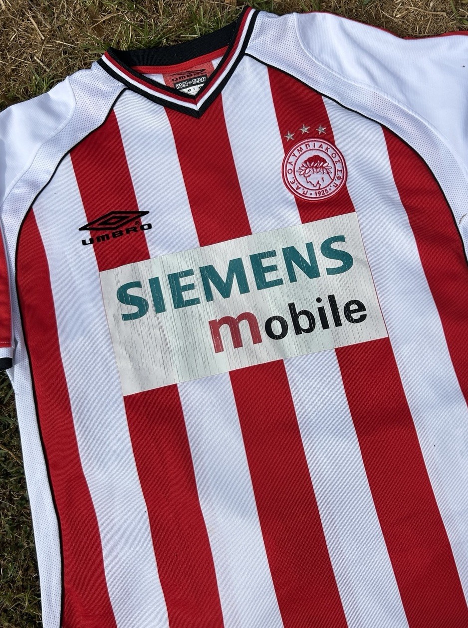 Authentic Vintage Olympiacos FC 2001–02 Soccer Football Jersey Umbro Bermudez #4