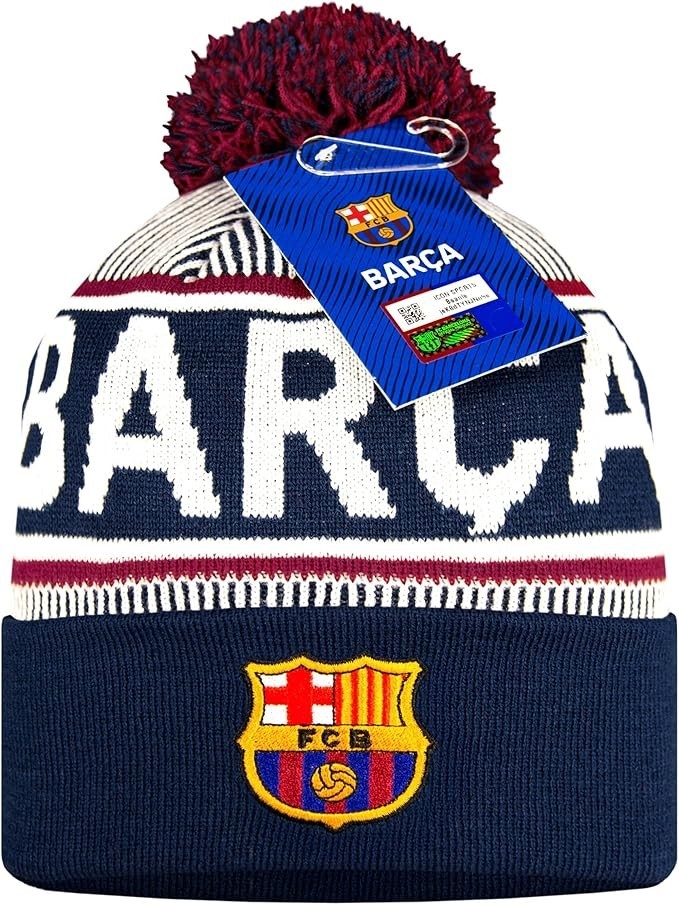 2026 Officially Licensed FC Barcelona Beanie – Unisex Adult – Home Design