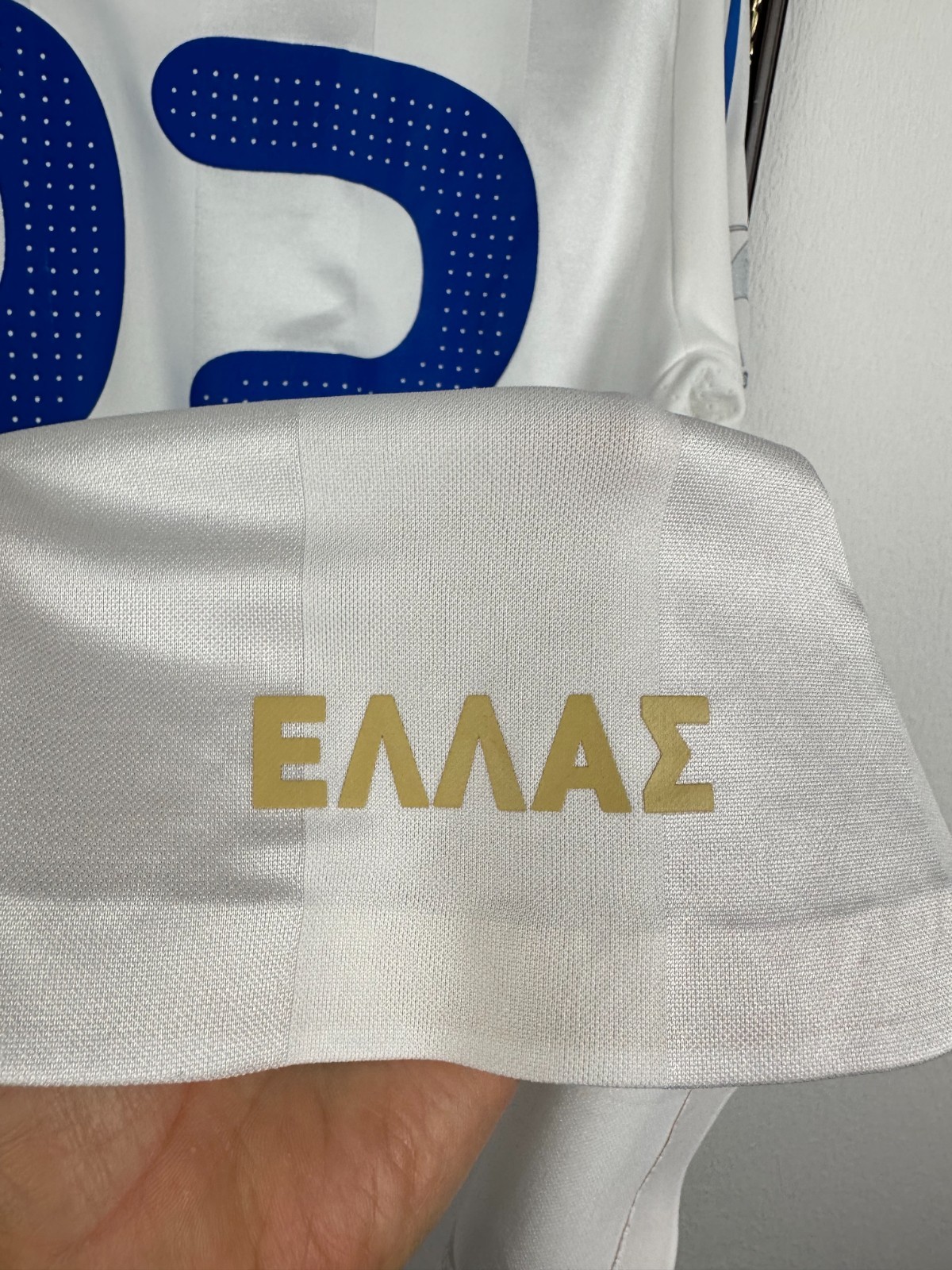 Greece Away football shirt 2007 Player Issue Long Sleeve Jersey #23 Mens Size M