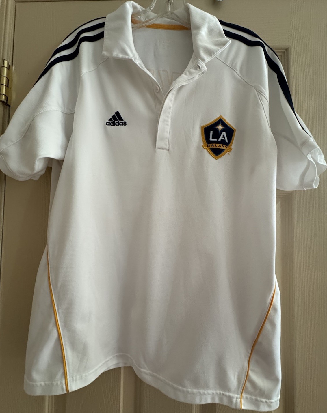 Adidas LA Galaxy David Beckham Collared Jersey Size Large