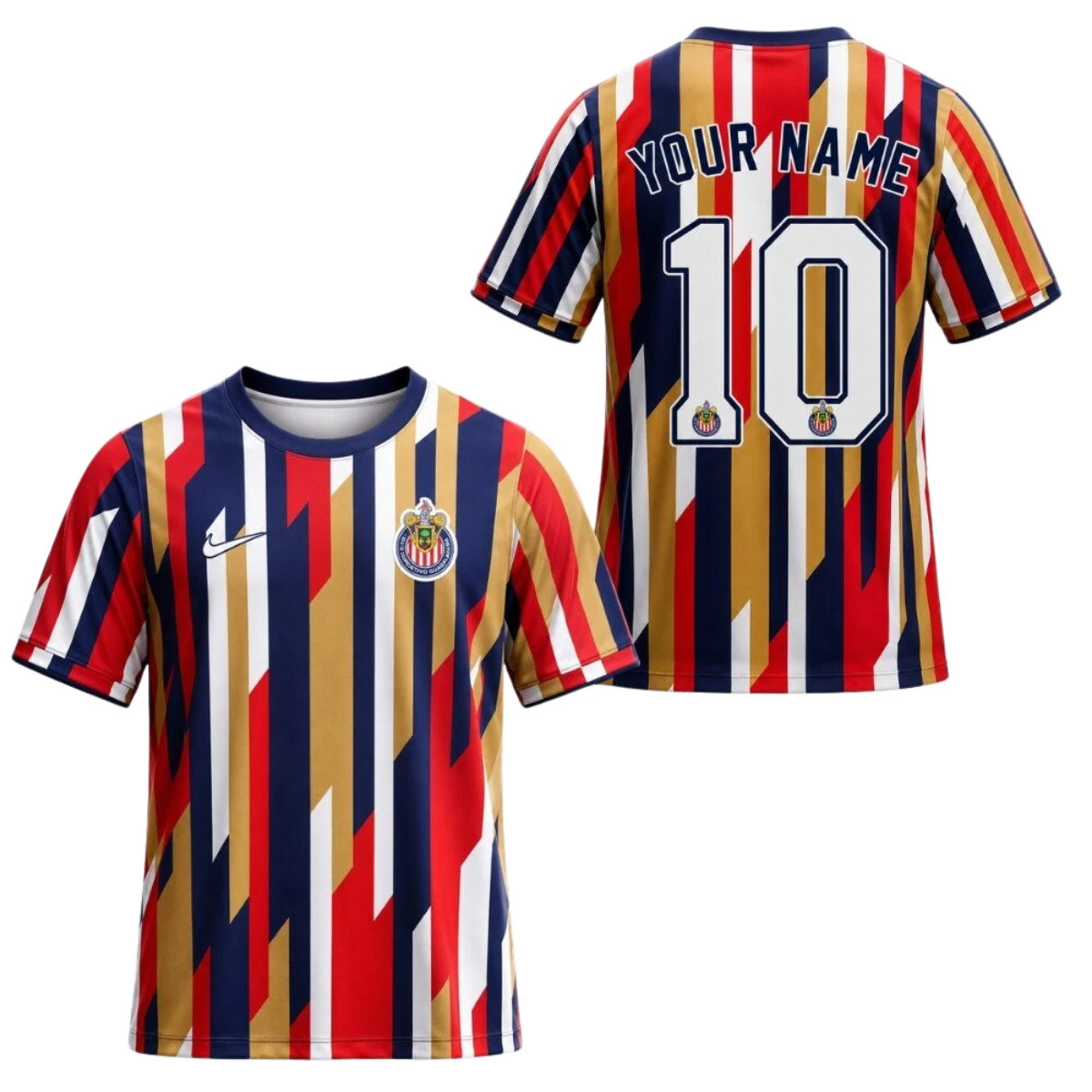 Chivas 26/27 Pre Match 3D Jersey Shirt Geometric Stripe Soccer Fan Gift ALL SIZE