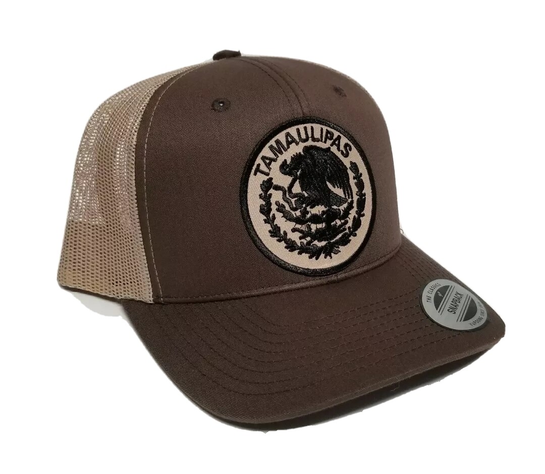 TAMAULIPAS MEXICO HAT MESH TRUCKER BROWN KACKY SNAP BACK ADJUSTABLE NEW