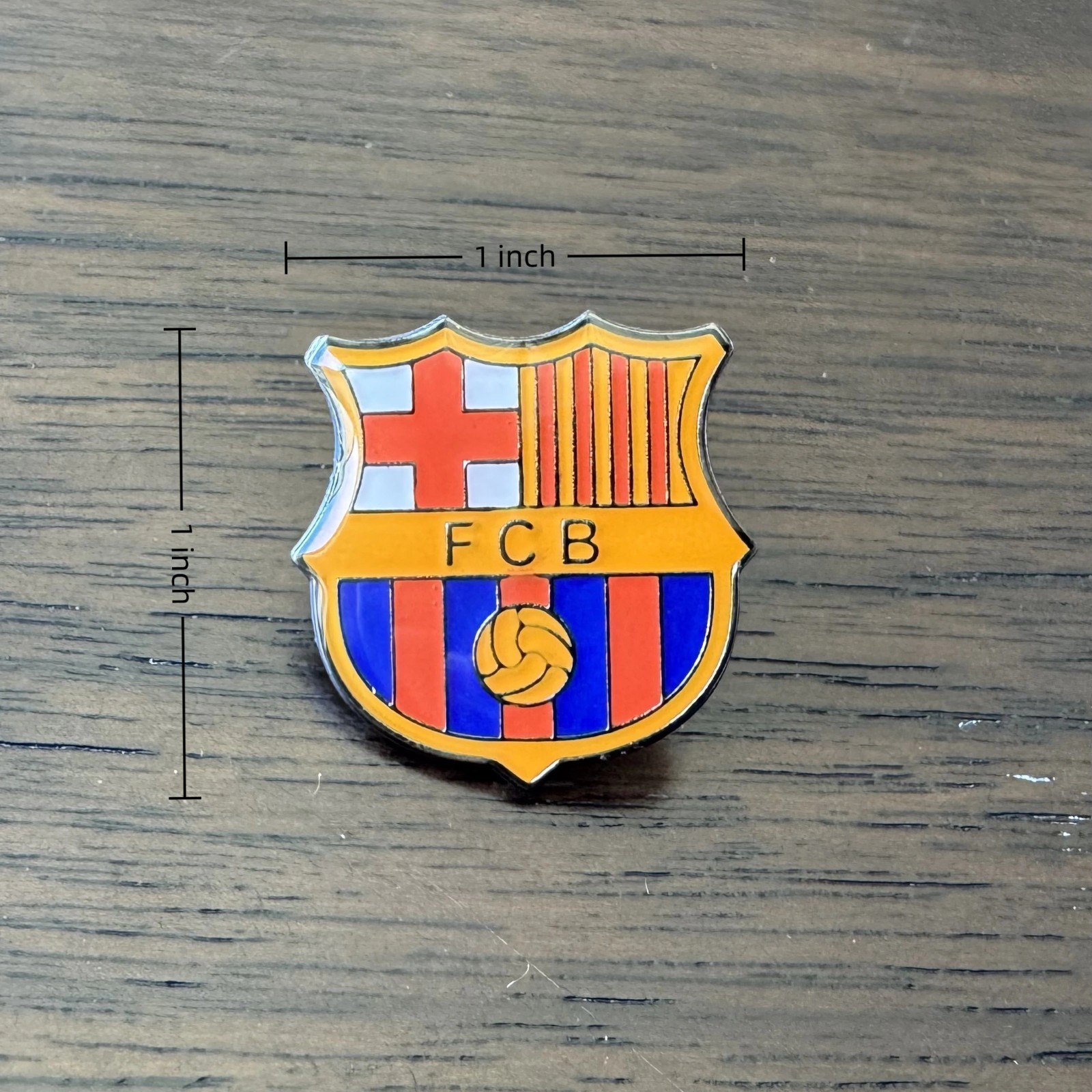 FC Barcelona Crest Enamel Pin Badge Red Blue Football Soccer Fan Collectible