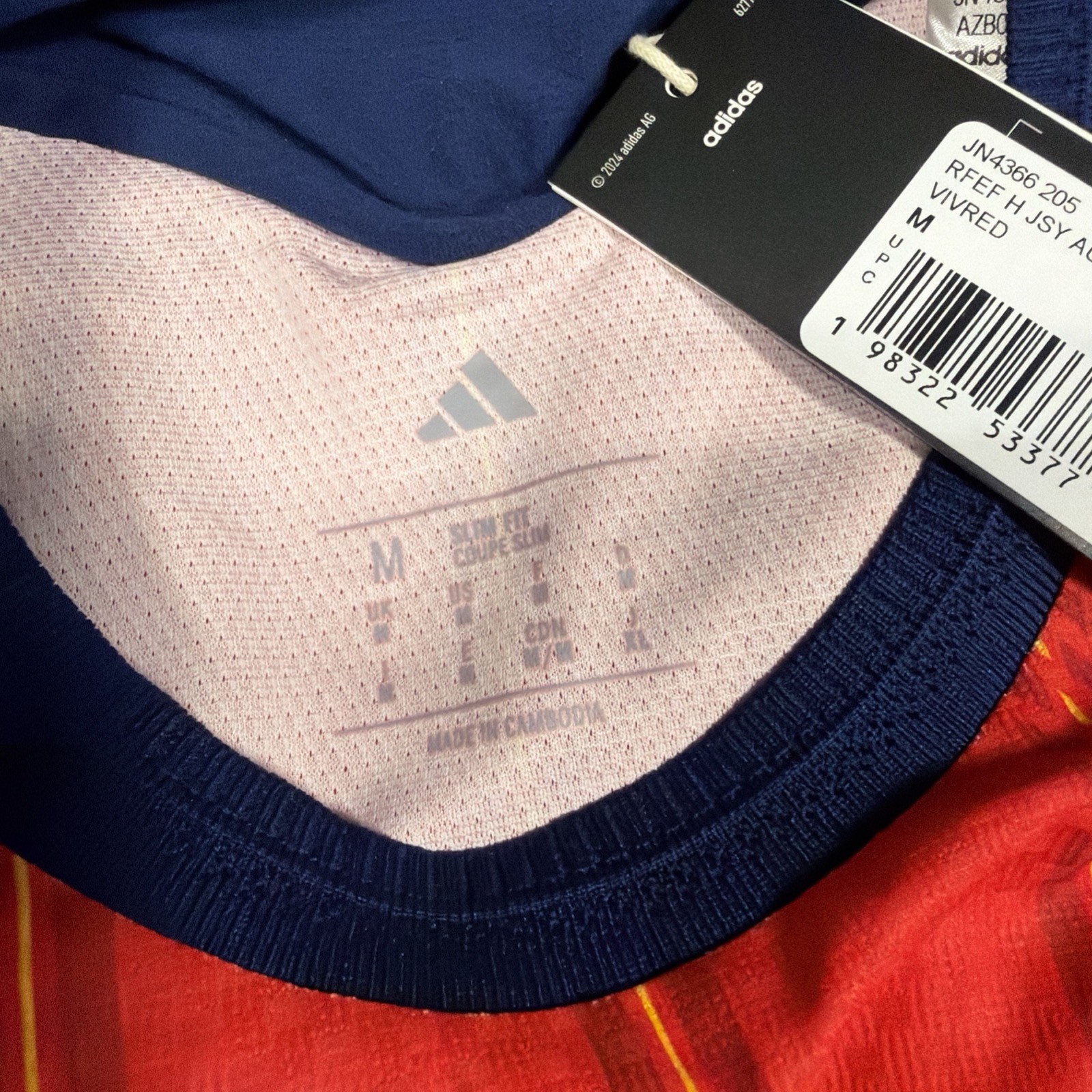 Adidas Spain 2026 Authentic Home Jersey Red Kit | Men’s Size Medium | JN4366