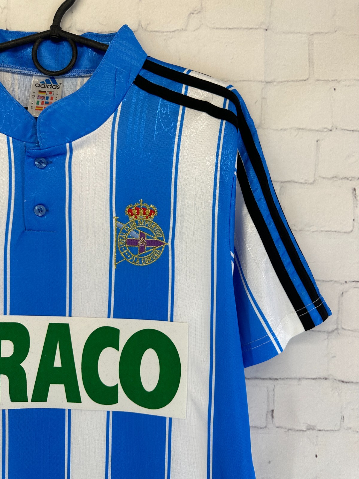 REAL CLUB DEPORTIVO 1996 1998 RETRO VINTAGE SOCCER FOOTBALL SHIRT JERSEY HOME