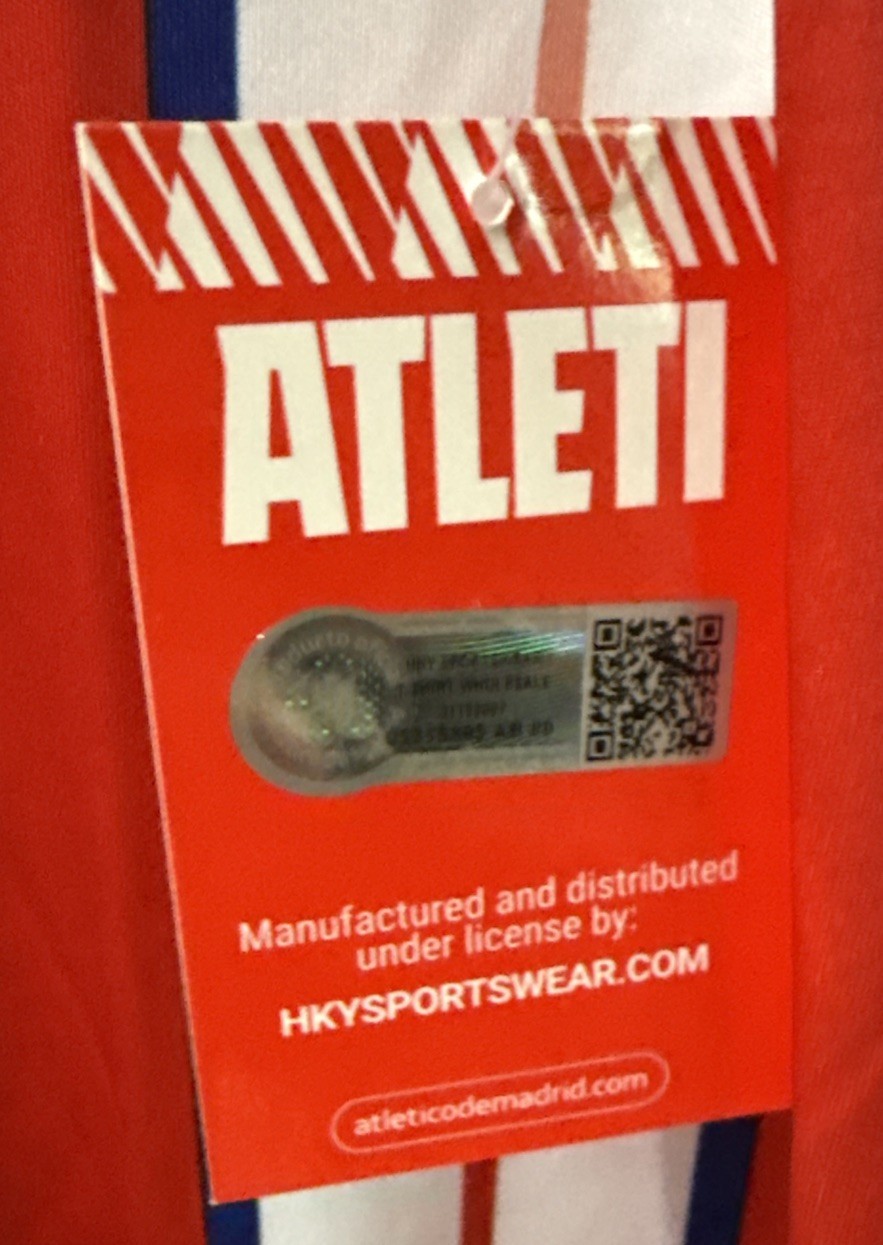 Atlético Madrid 2024-25 Authentic Home Jersey NWT Size Extra Large