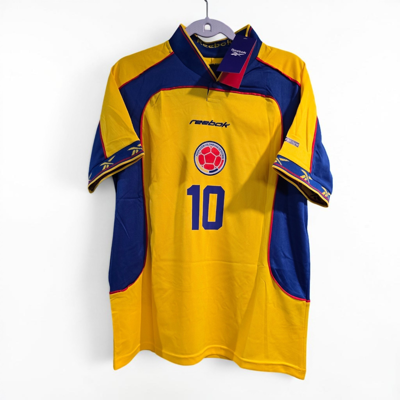 COLOMBIA JERSEY RETRO 2001 HOME – CAMPEON COPA AMERICA – VALDERRAMA # 10 – 2XL