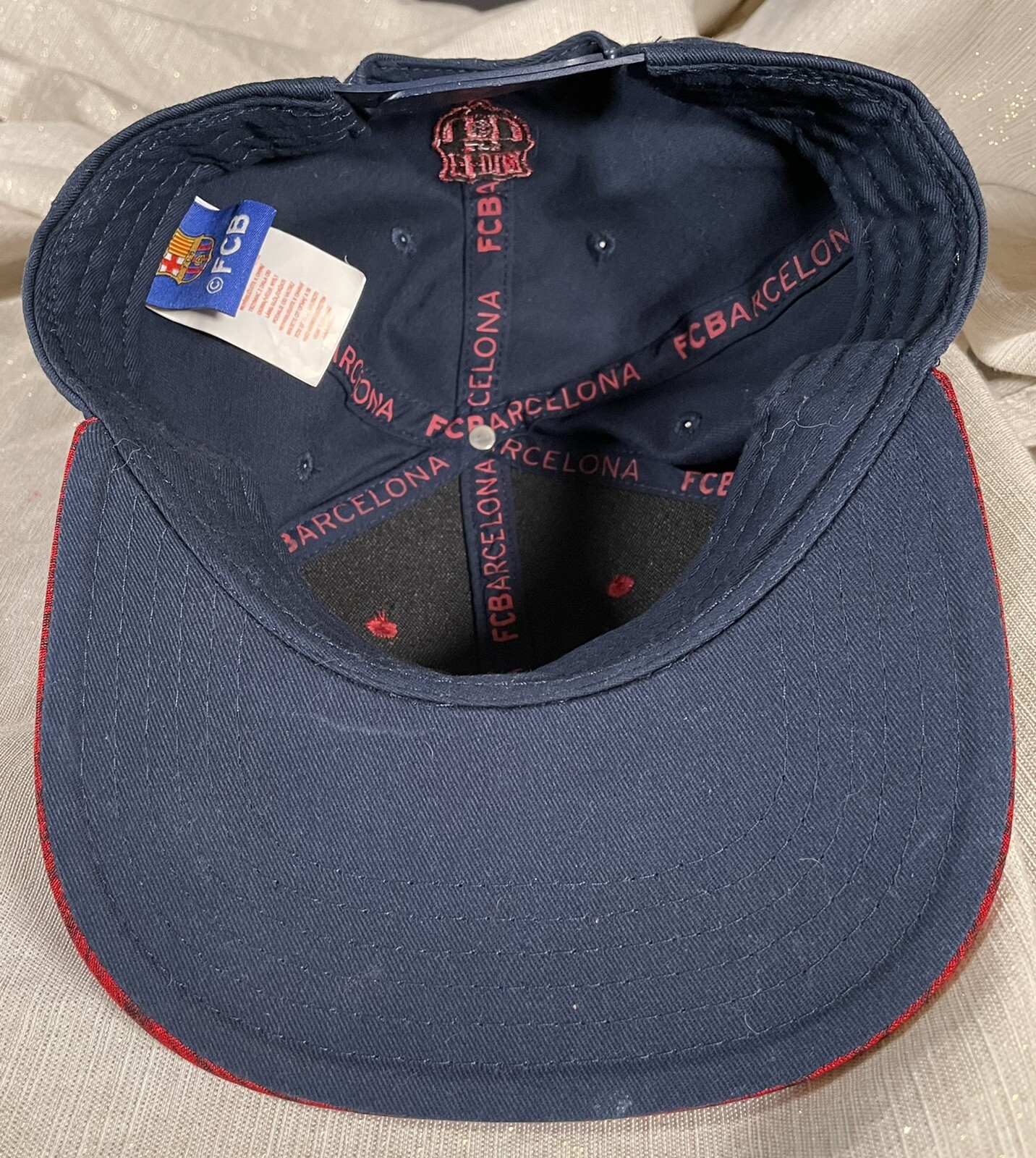 FC Barcelona Adult Flat Bill Adjustable Blue/Red Embroidered/Embellished