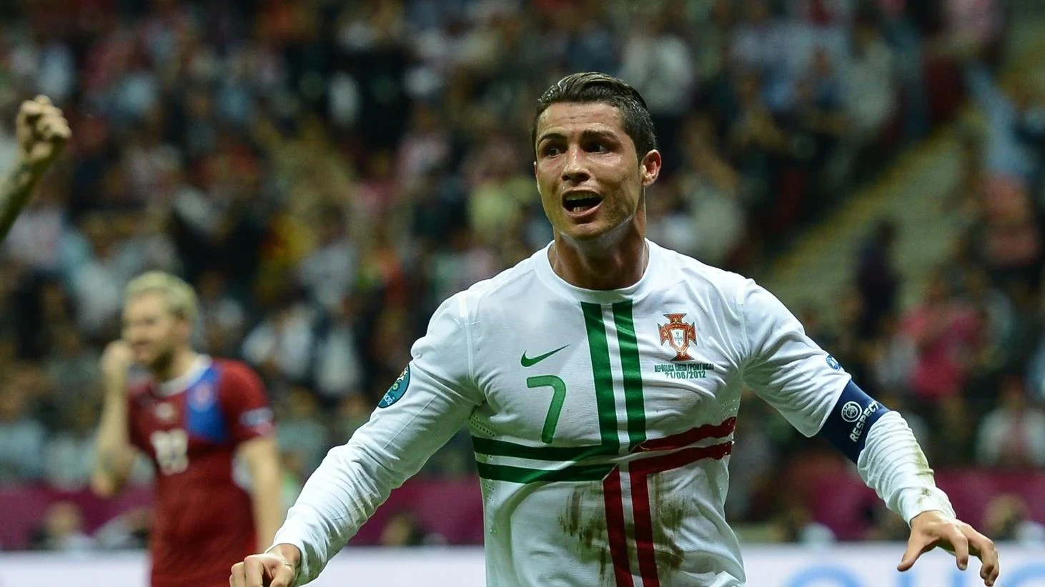 RONALDO #7 MEN’S PORTUGAL vs SPAIN 2012/2013 FOOTBALL SOCCER SHIRT JERSEY SIZE L