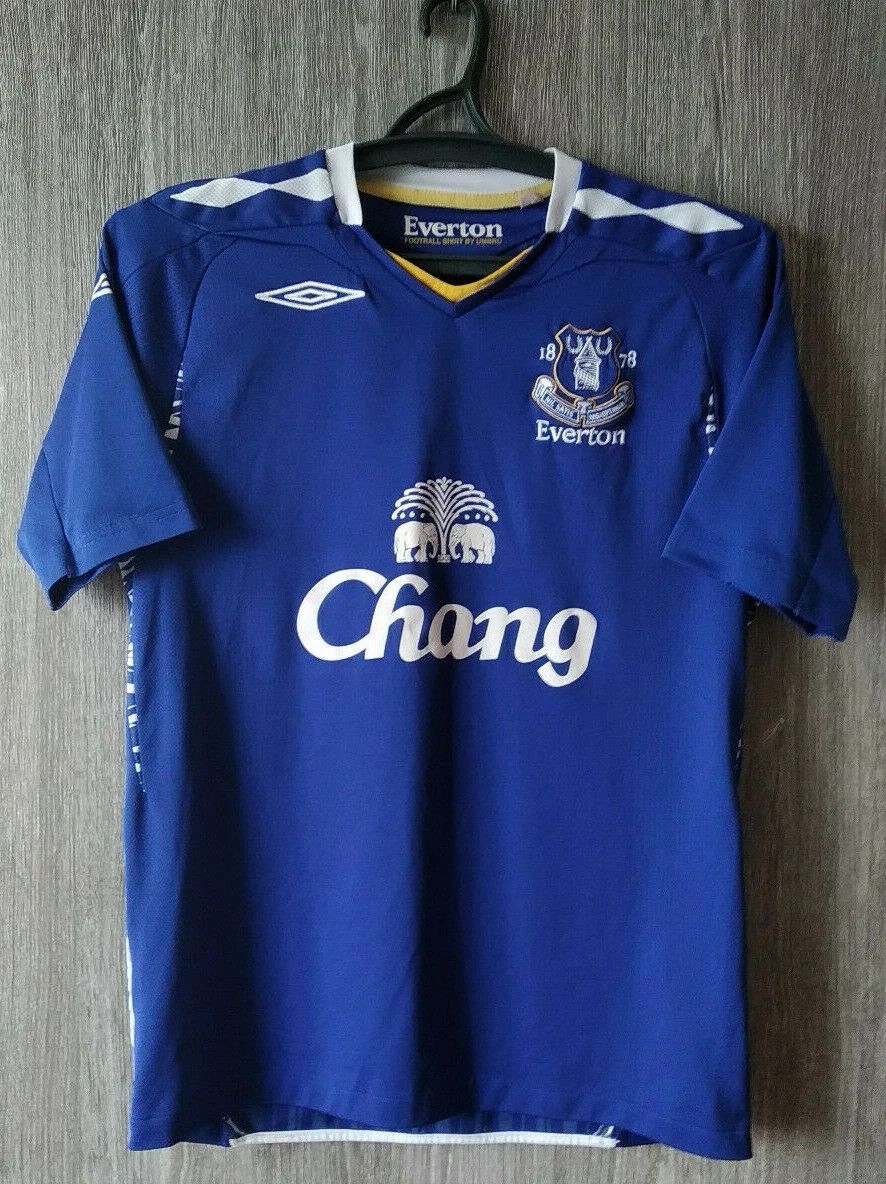Umbro Everton Home Football Shirt 2007 2008 Soccer Jersey Chang Blue Top Men M