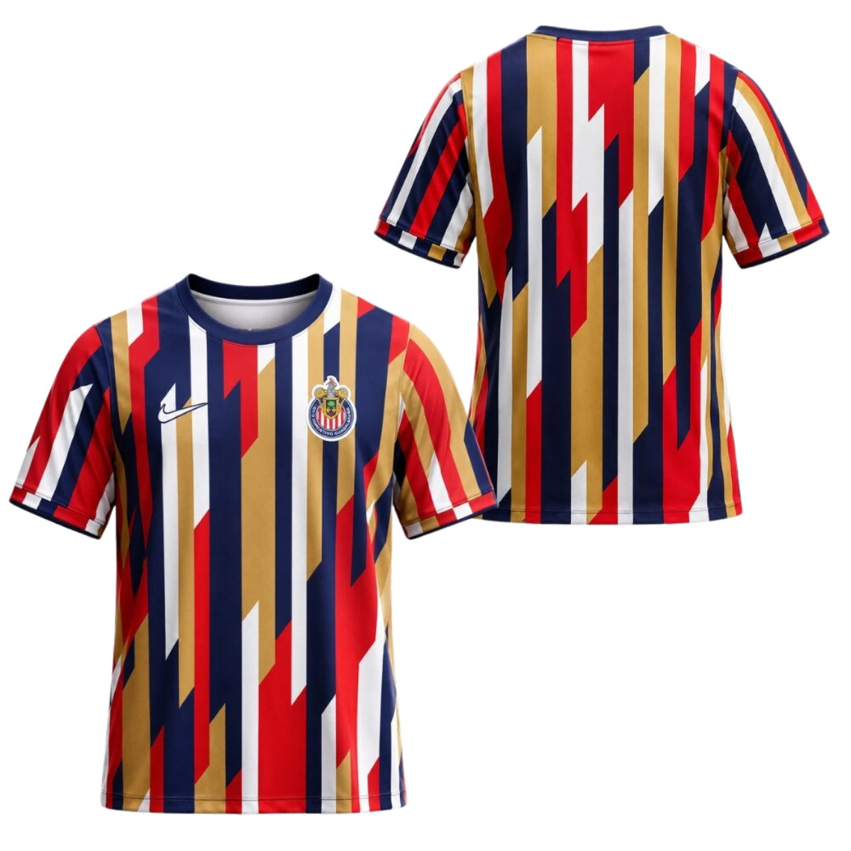Chivas 26/27 Pre Match 3D Jersey Shirt Geometric Stripe Soccer Fan Gift ALL SIZE