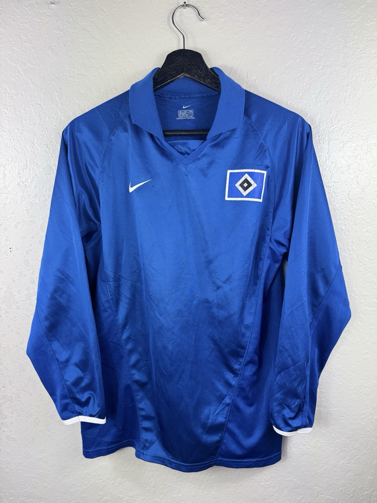 HAMBURG SV Blue Long Sleeve FOOTBALL POLO SHIRT NIKE SIZE YXL ADULT