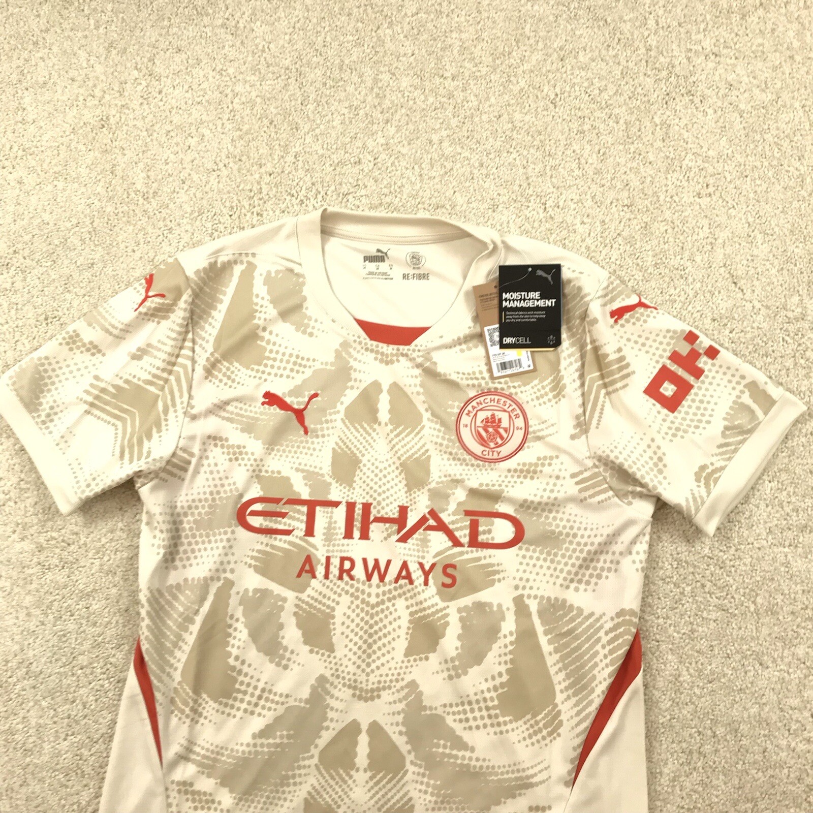 Puma Manchester City Soccer Jersey Mens Medium New Brown 775107 38