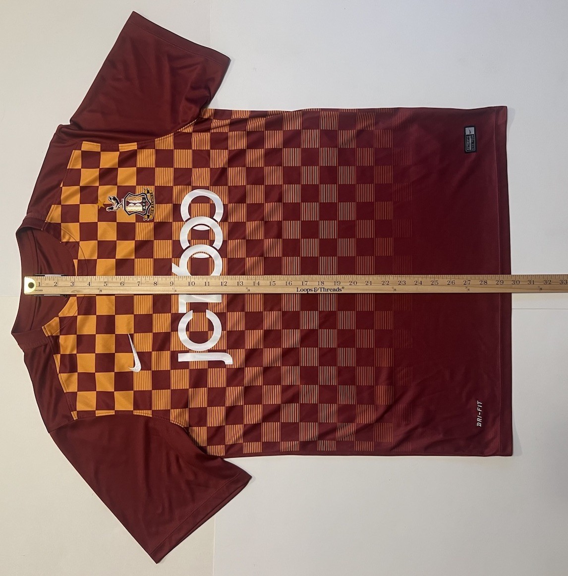 Bradford City AFC The Bantams Jersey Size Large Nike Dri-Fit Soccer Football