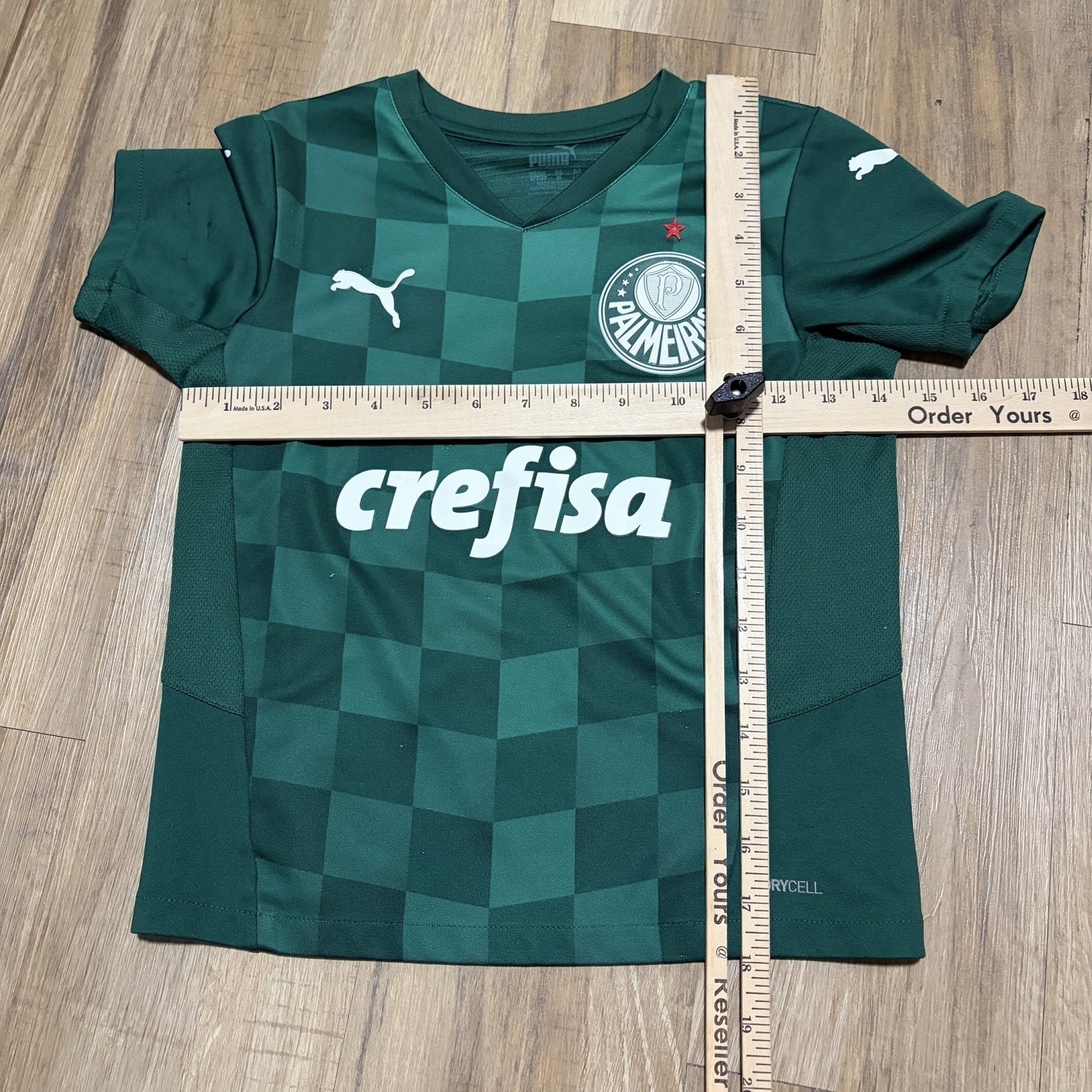 Puma Palmeiras 2021 Home Jersey YOUTH Small 7-8Y Crefisa Drycell Green