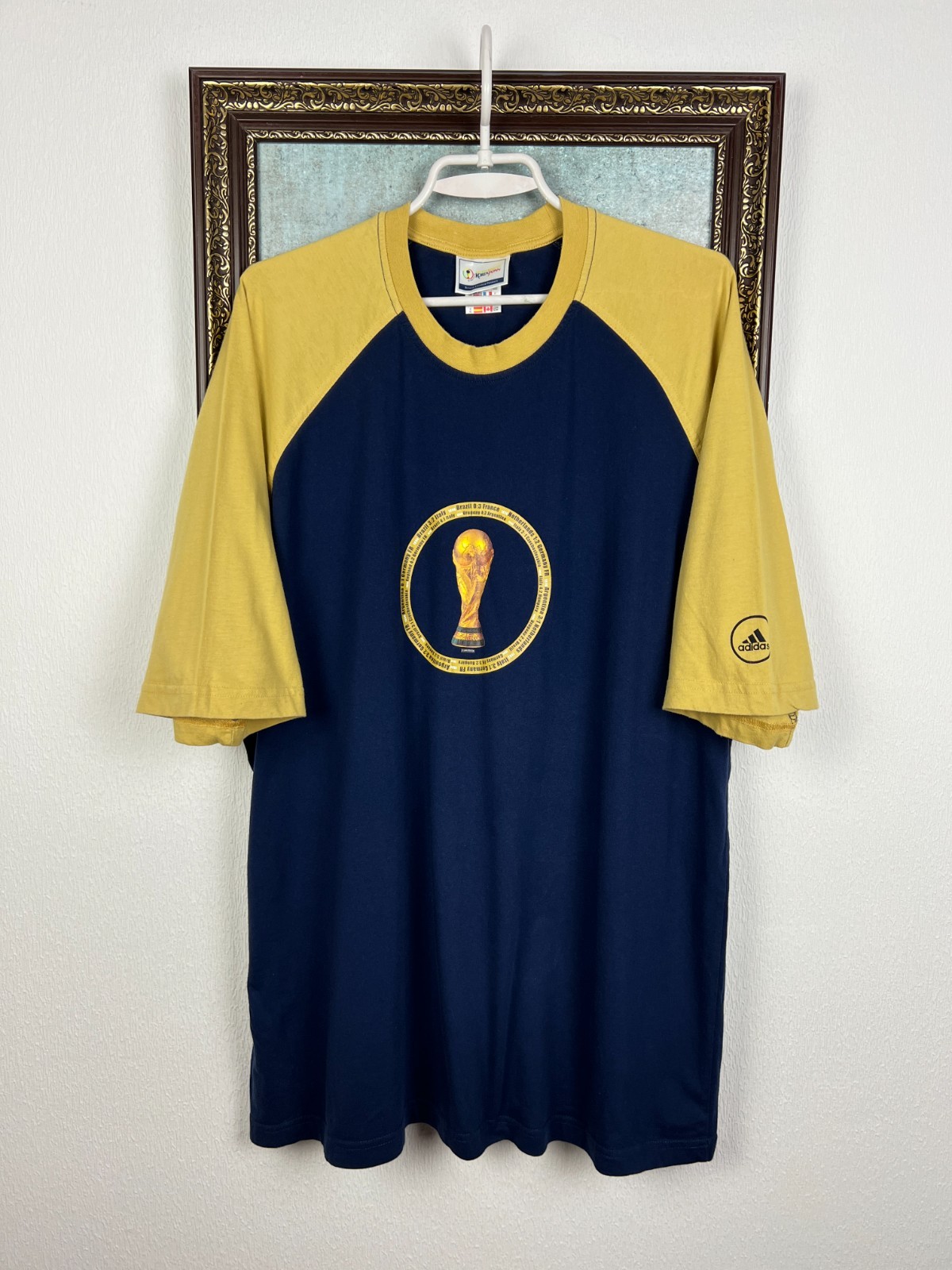 Vintage 2002 Adidas Korea Japan World Cup Football Shirt Promo Jersey Mens Sz XL