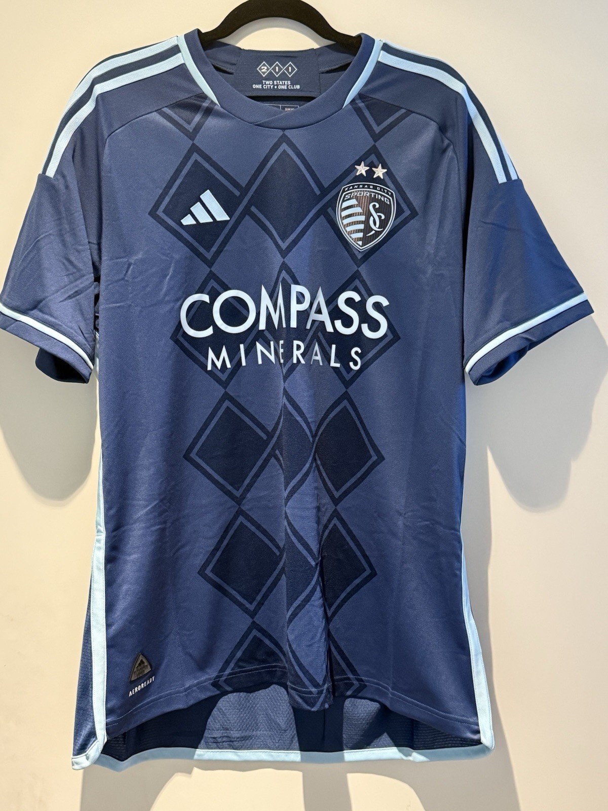 ~~ Sporting Kansas City Adidas Authentic Away Soccer Football Jersey Shirt XL