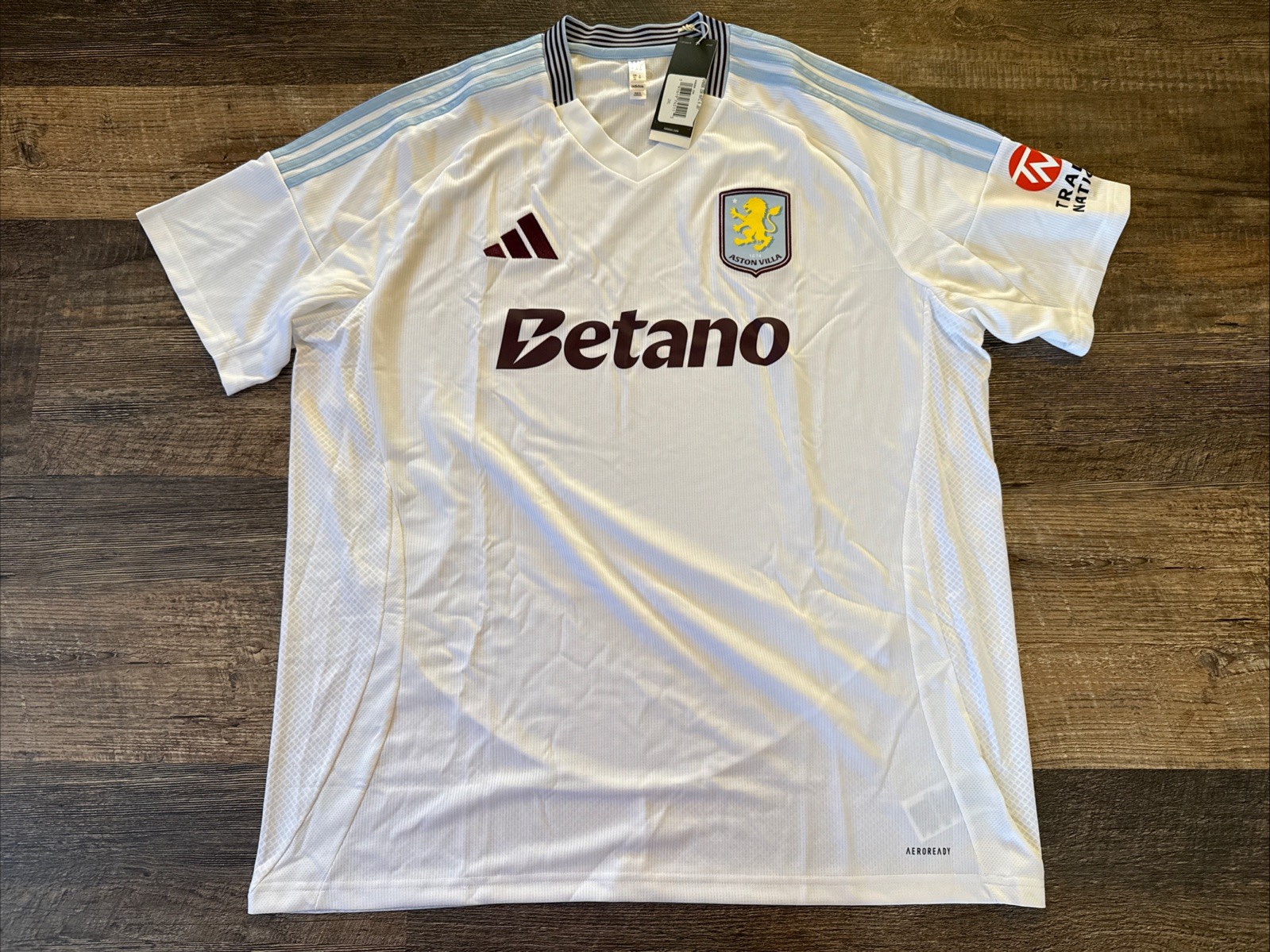 2024-25 Adidas Men’s Aston Villa Away White Soccer Jersey XXL 2XL