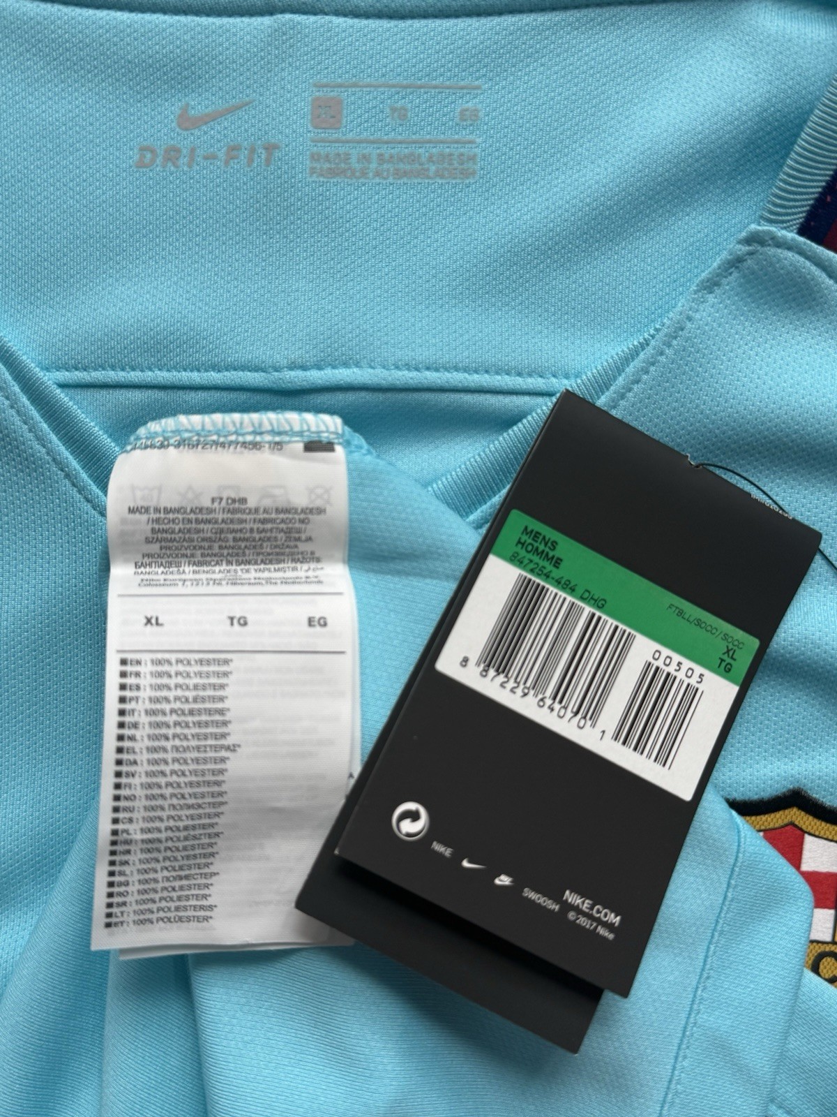 2017/18 Barcelona Away Jersey #10 Messi XL Nike Soccer Football La Liga kit