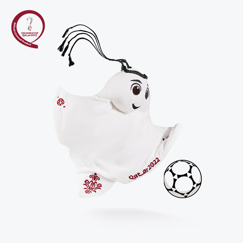 Genuine 2022 Qatar FIFA World Cup Official Mascot 40cm La’eeb Doll Plush Toy