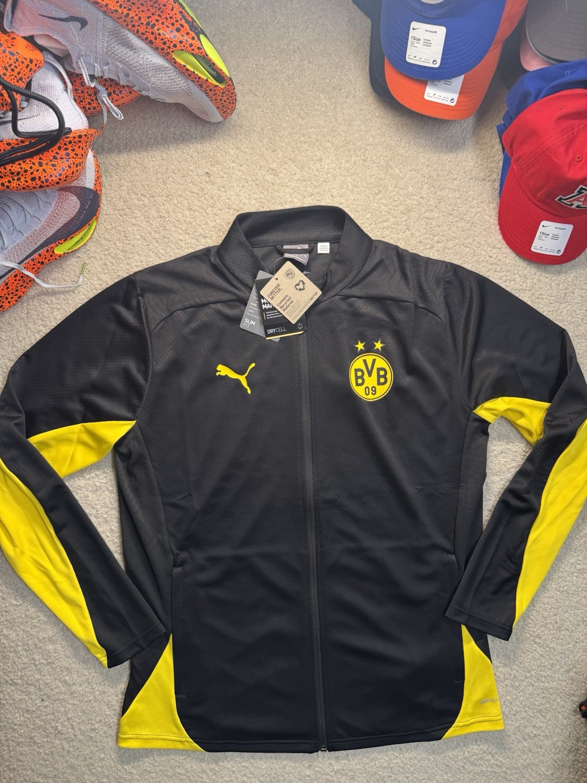 Puma Borussia Dortmund Full-Zip Training Seamless Jacket Size 3XL Slim Fit