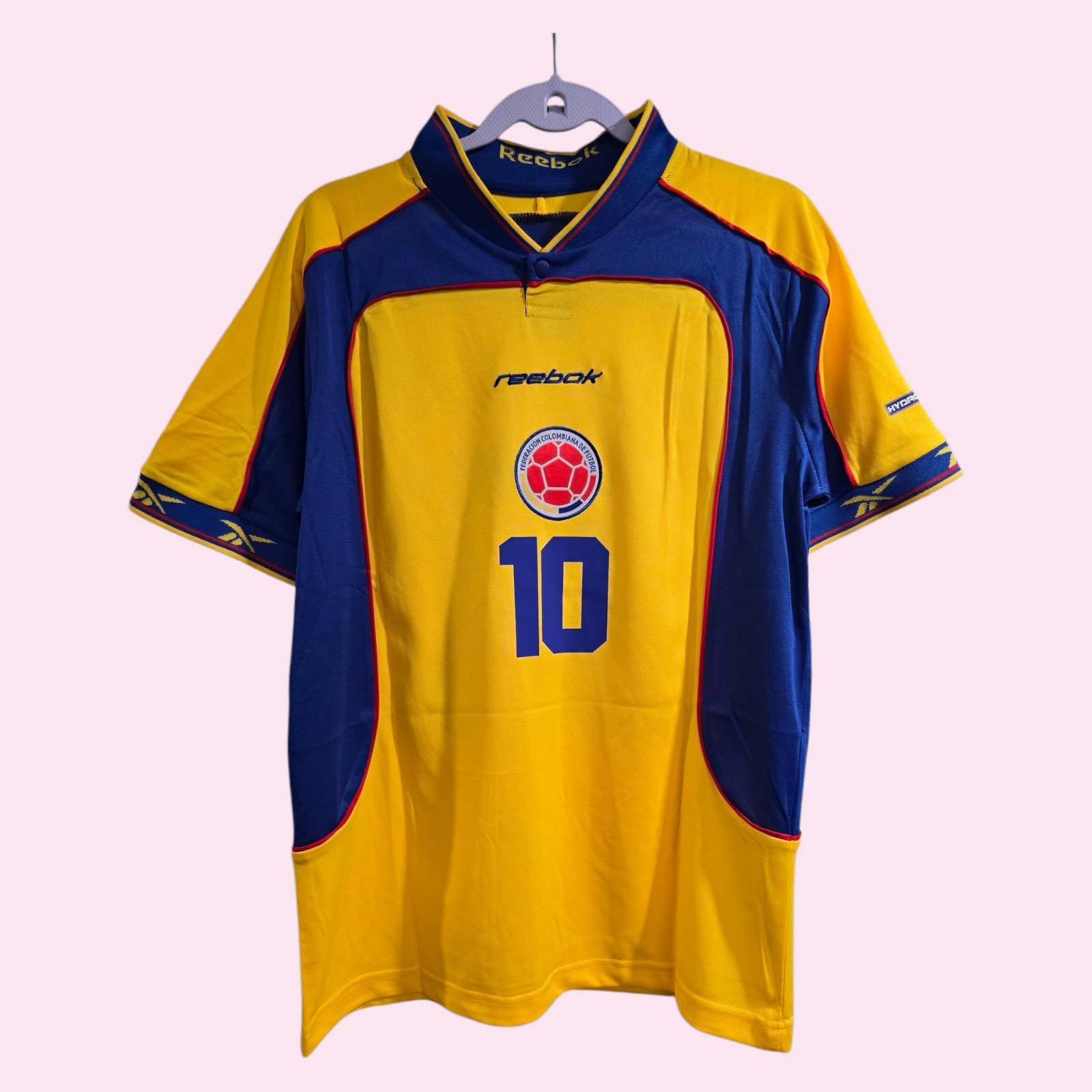 COLOMBIA JERSEY RETRO 2001 HOME – CAMPEON COPA AMERICA – VALDERRAMA # 10 – 2XL