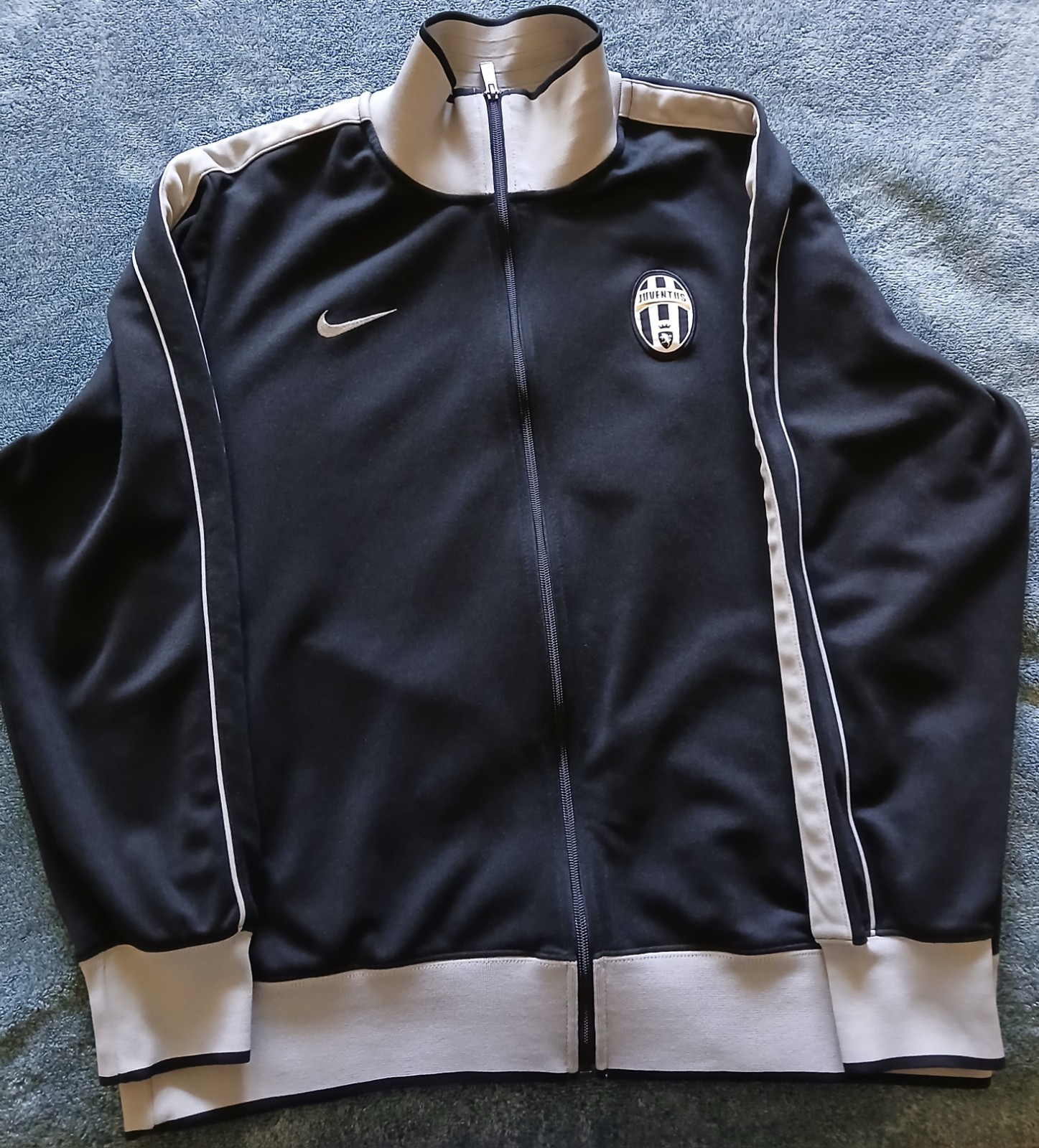 Nike Juventus Soccer Full Zip Track Jacket Black/Gray Size XXL