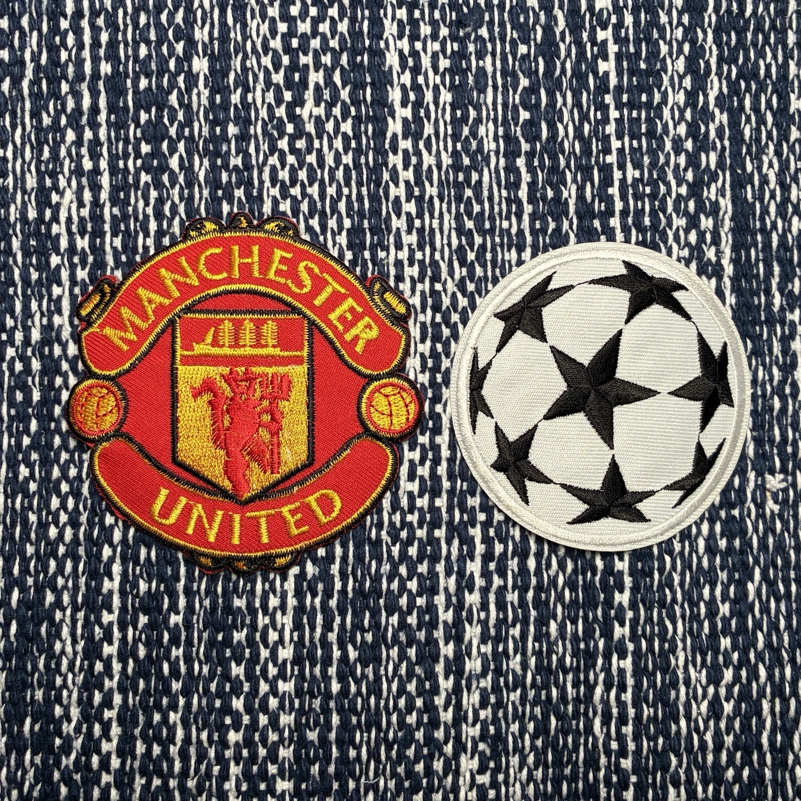 2pcs Embroidery Iron-On Patch Manchester United x UEFA European Champions League