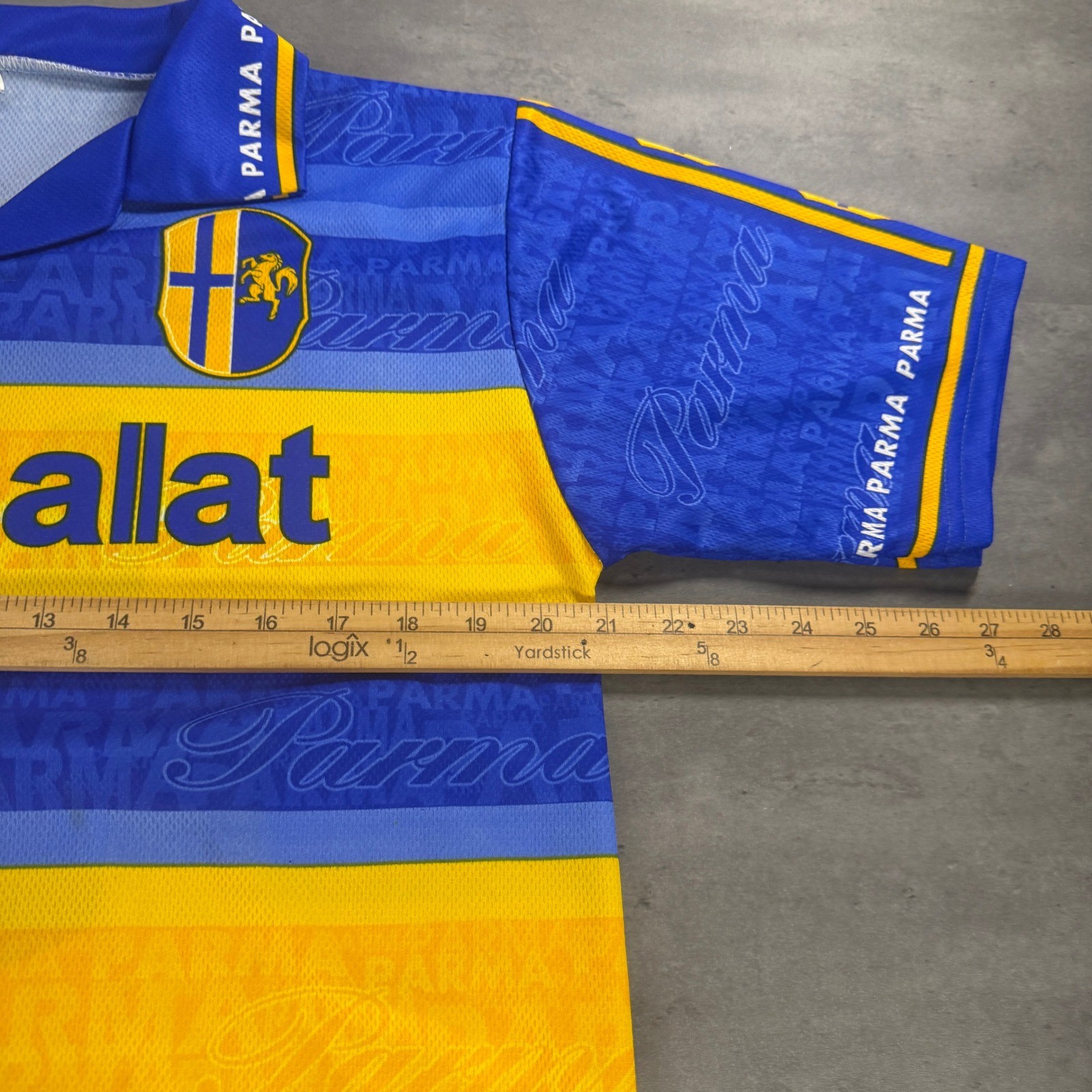 Parma AC Jersey Mens XL Blue Yellow Nakata 10 Soccer Shirt Vintage Blokecore