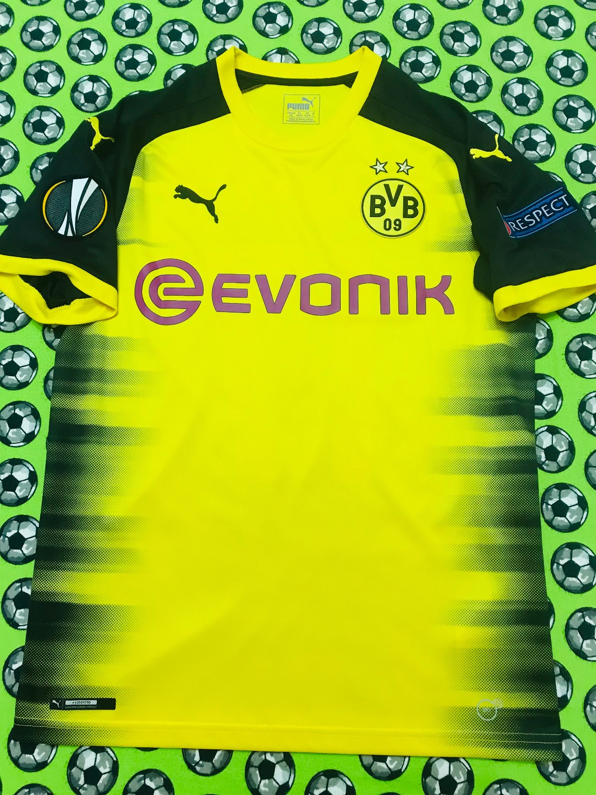 Puma Borussia Dortmund European Soccer Football Jersey 2017 2018 Aubameyang S