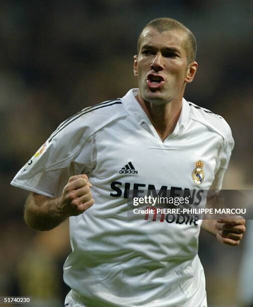 MENS FC REAL MADRID 2004/2005 ZIDANE SOCCER FOOTBALL SHIRT JERSEY MAILLOT SIZE M