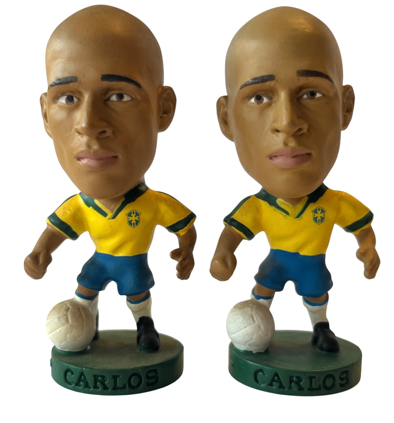 Corinthian Prostars Roberto Carlos Brazil Lot of 2 Vintage Football Figure