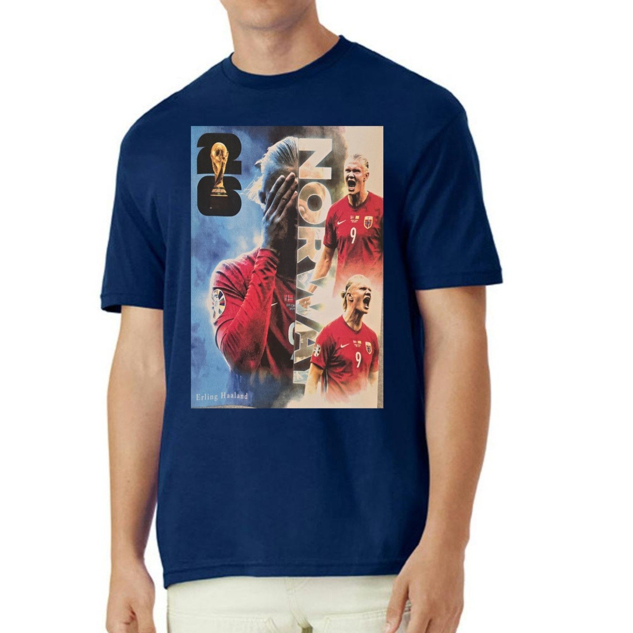 ⚽ NORWAY SOCCER FAN TEE — HAALAND TRIBUTE GRAPHIC Adult And Children Sizes ⚽