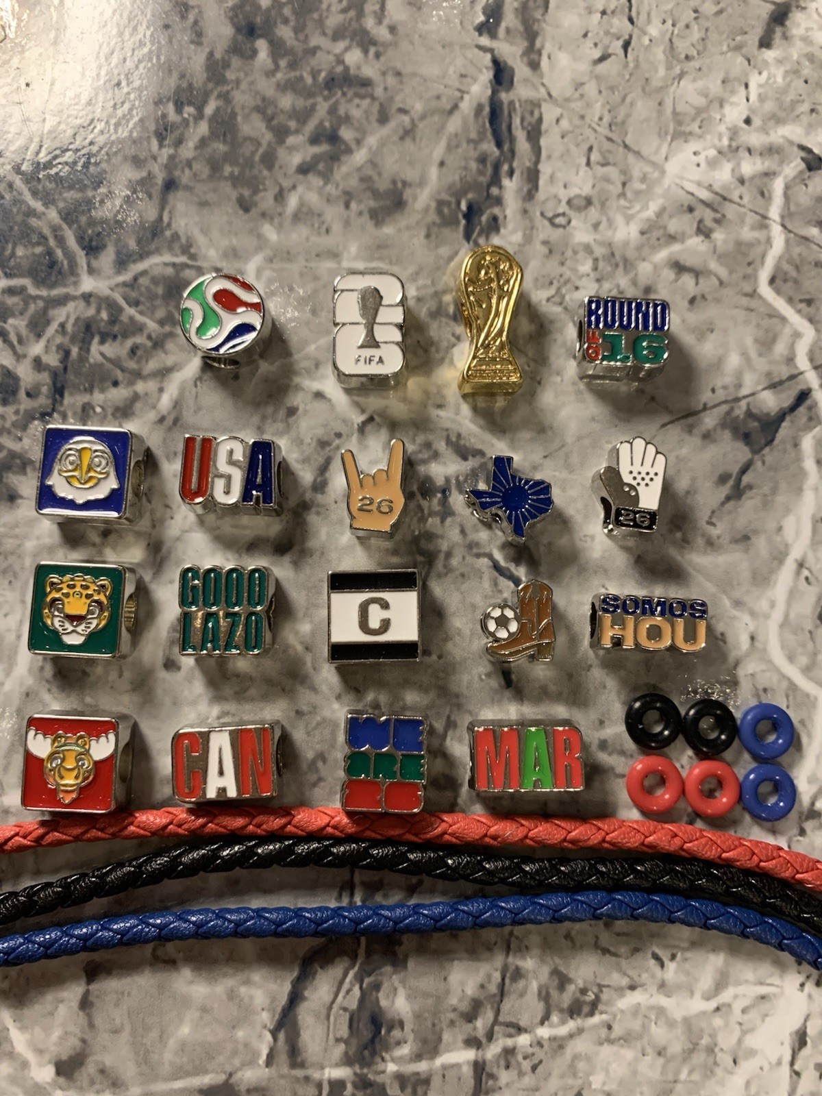 Custom Bracelet Charm Choose Any Charms Red Blue or Black FIFA 26 Bracelets