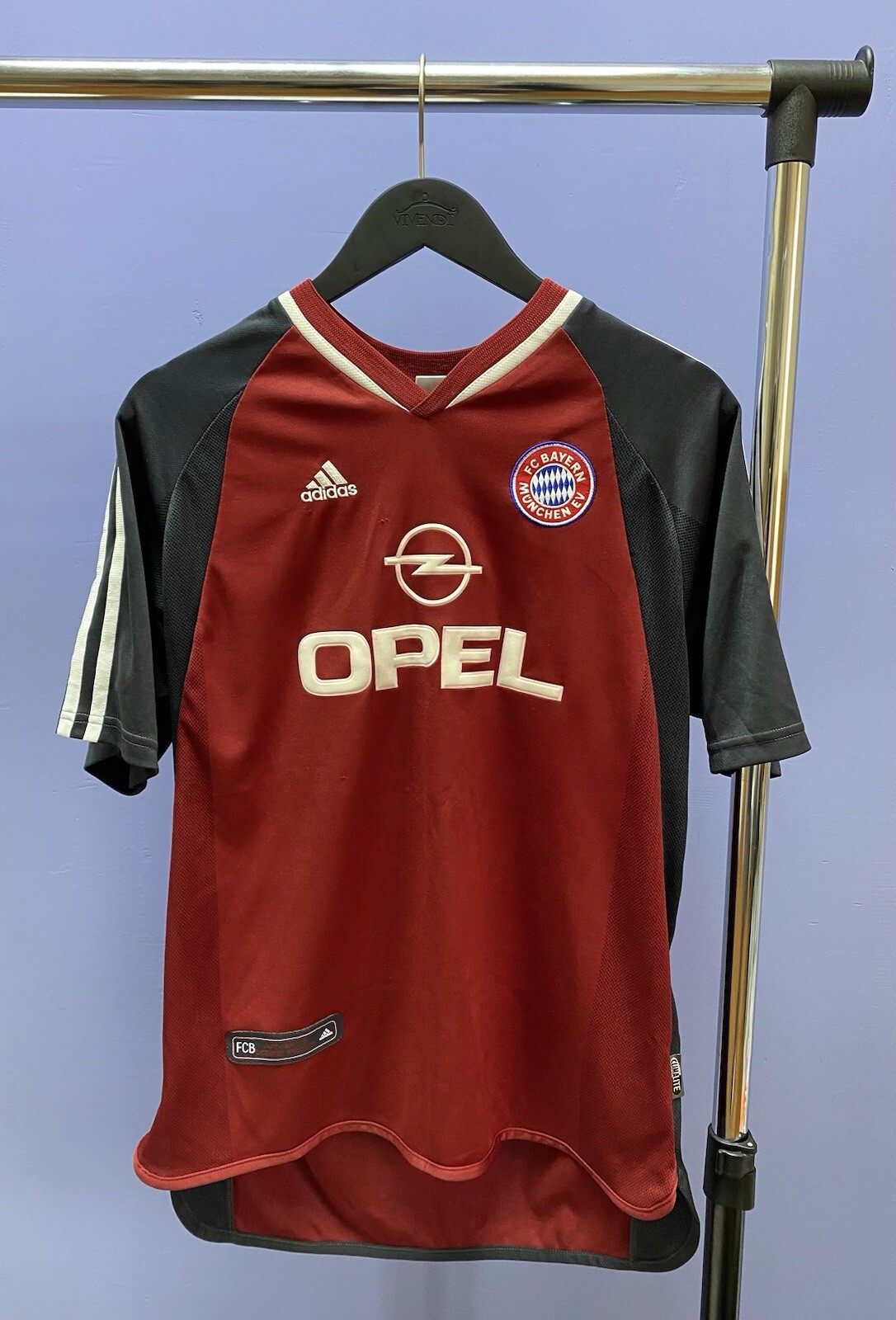 Bayern Munich 2001 2002 Home #9 Elber Soccer Jersey Kids XL Burgundy Football
