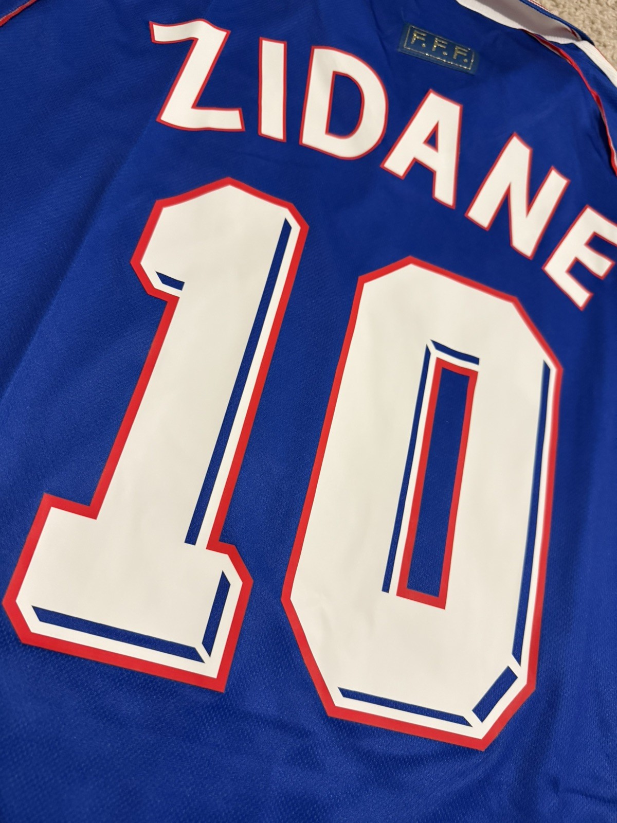 1998 Zinedine Zidane Adidas France Home World Cup Jersey Size XL