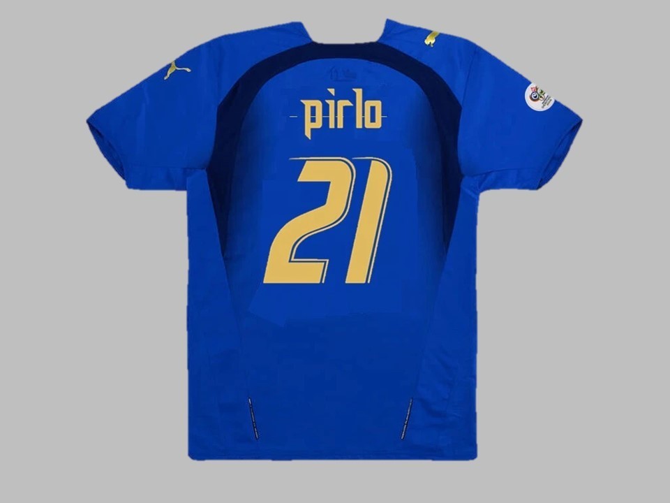 ITALY 2006 PIRLO 21 WORLD CUP HOME SHIRT
