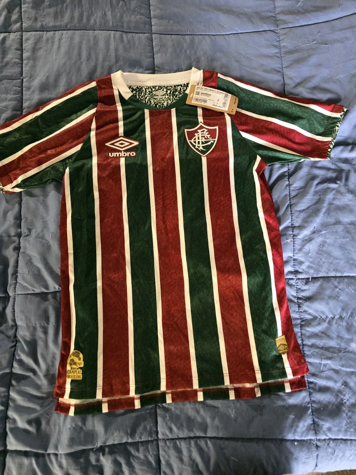 Fluminense FC Umbro Blank Jersey 2024 Maroon Green Futbol Soccer Mens Size Small
