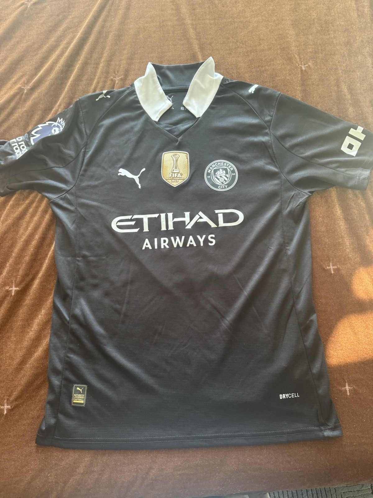PUMA Manchester City 2023/24 Authentic Third Jersey Haaland #9 Large FIFA Soccer
