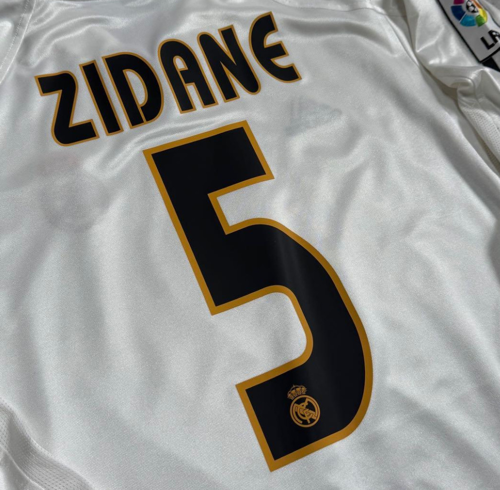 Adidas Real Madrid Zidane #5 2004 2005 Home Jersey Long Sleeve L Spain