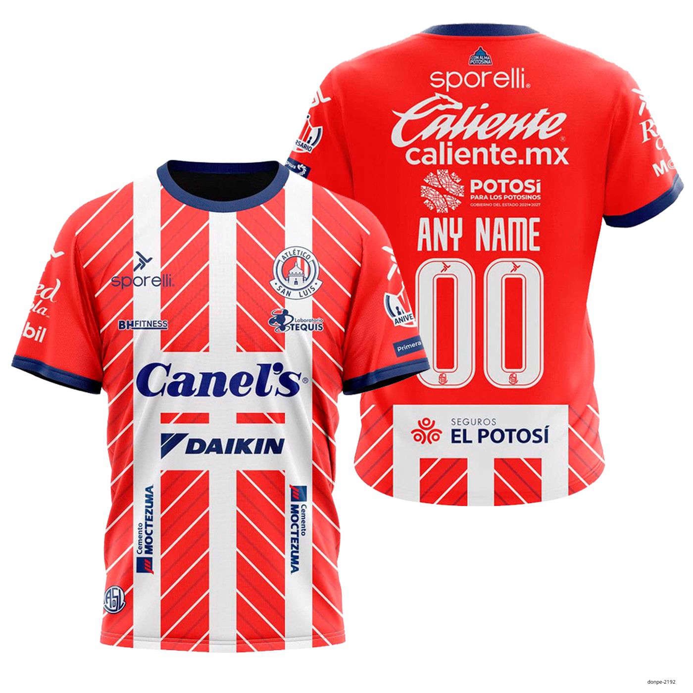Personalized LIGA MX Atletico San Luis Shirt 3D 2024-2025 Size Youth/Adult Size