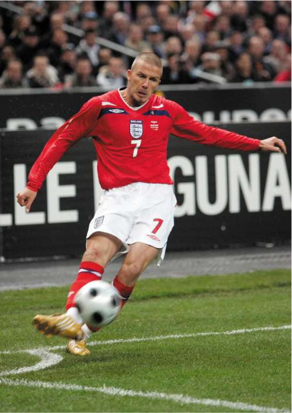 England National Team Umbro Jersey Size Medium 2008 #7 BECKHAM