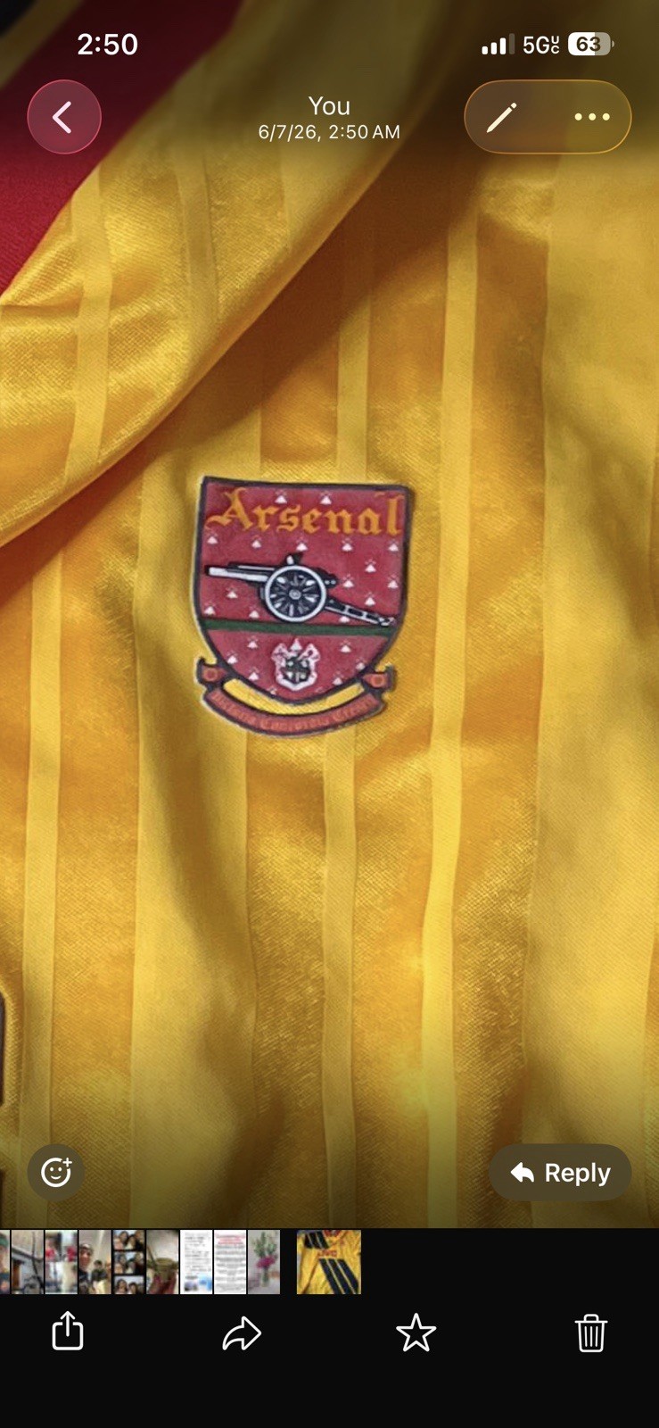 ARSENAL LONDON Jersey Size XL Shirt 1993 1994 AWAY Soccer Football