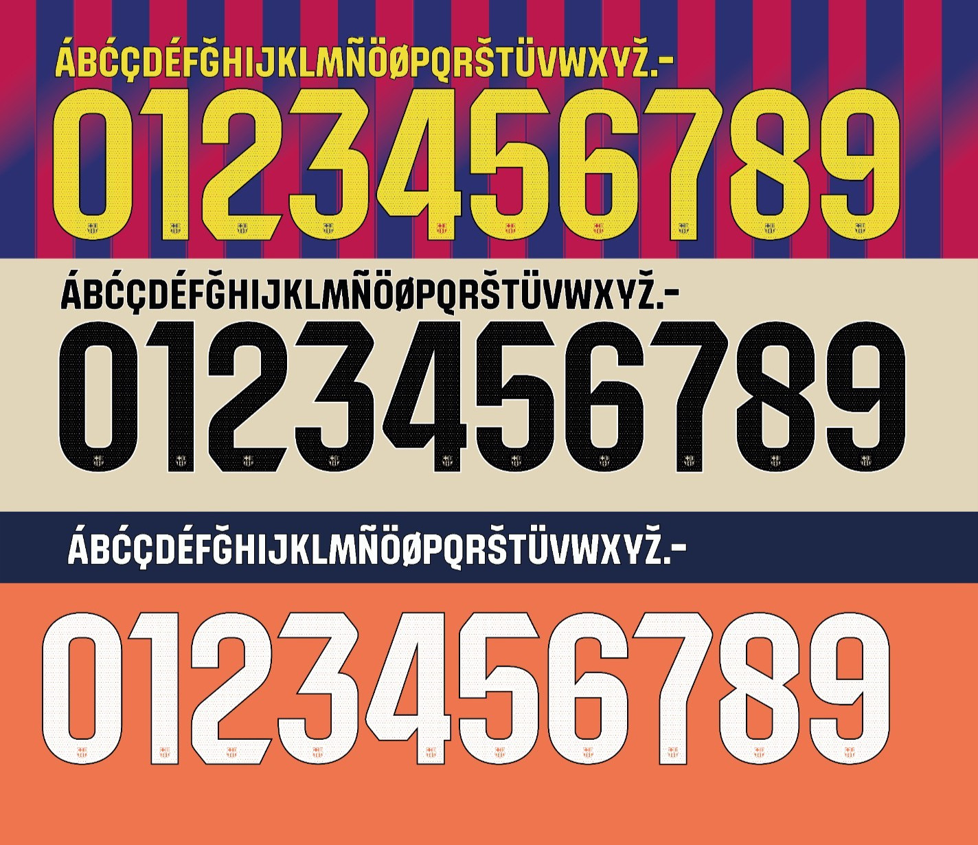 Name&Number Set For Barcelona Season 2025/2026 La Liga Home/Away Football