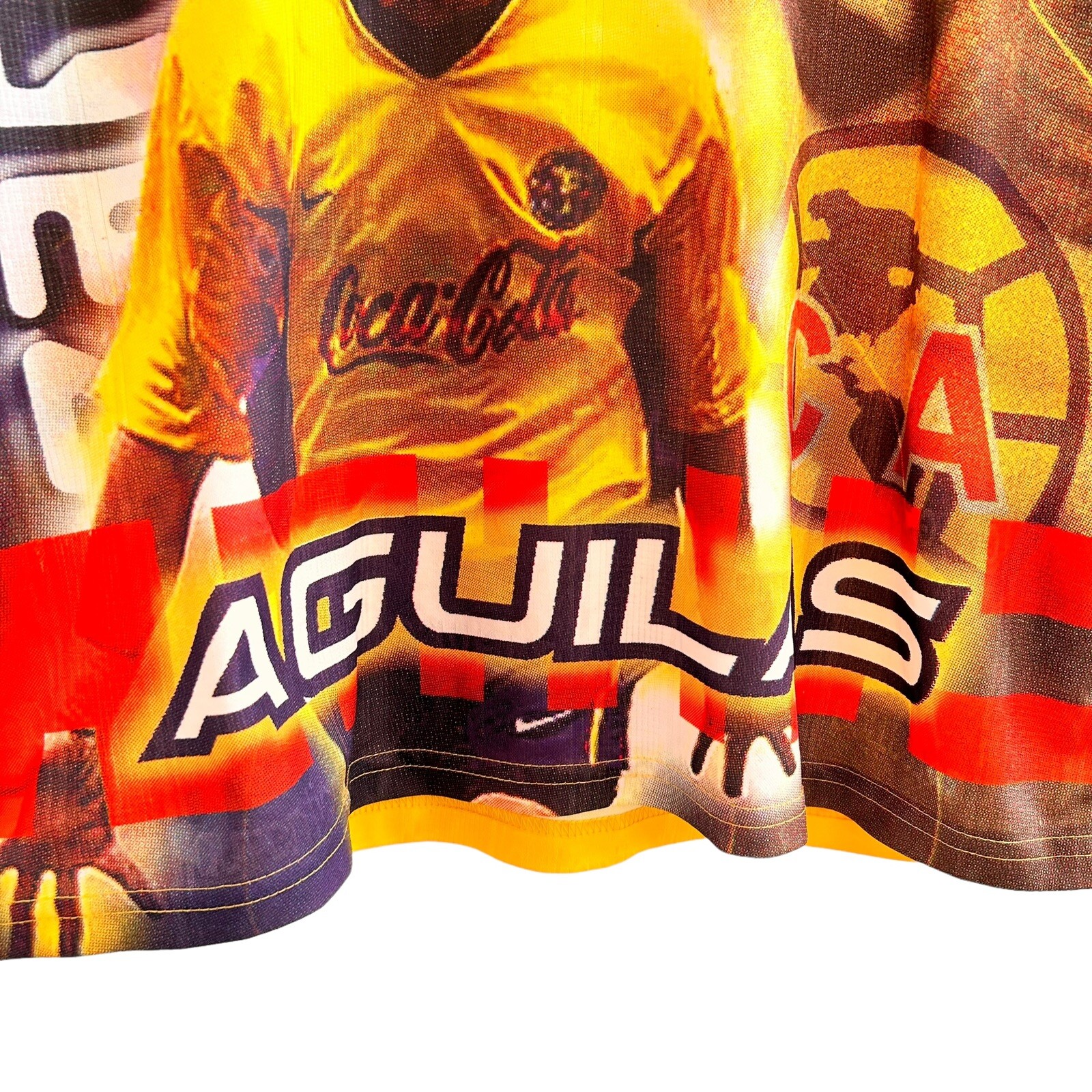 Rare Vtg Club Aguilas Del America Authentic Jersey AOP ZAMORANO #9 Corona Futbol